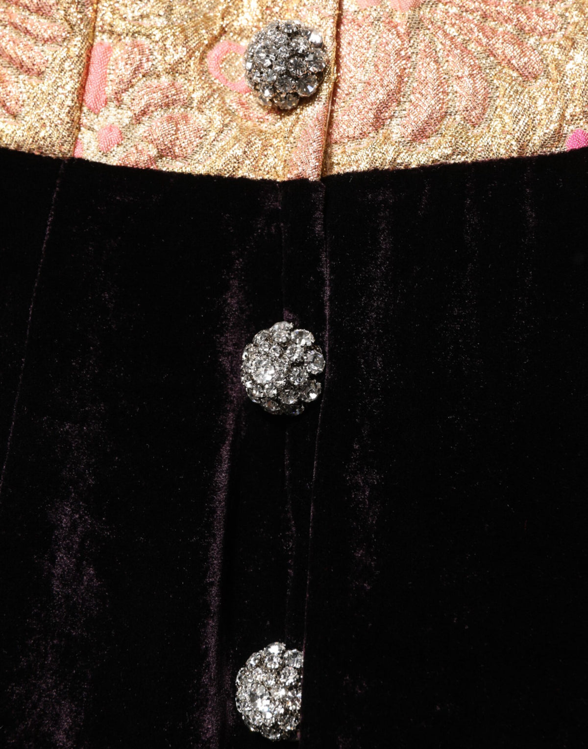 Dolce & Gabbana Schwarzes Samtkleid mit Blumenverzierung Aline