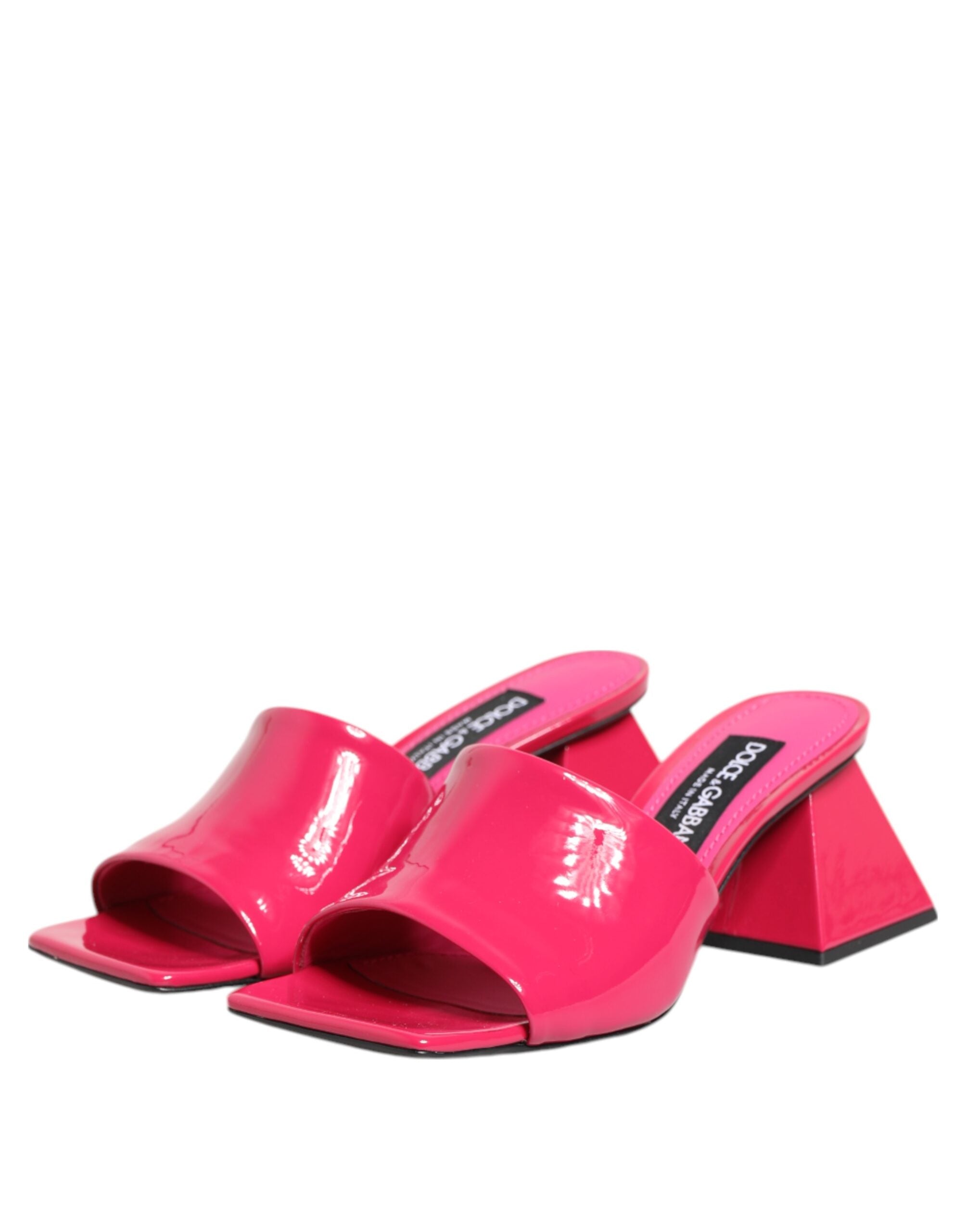 Dolce & Gabbana Rosa Offene Zehe Blockabsatz Mules Sandalen Schuhe