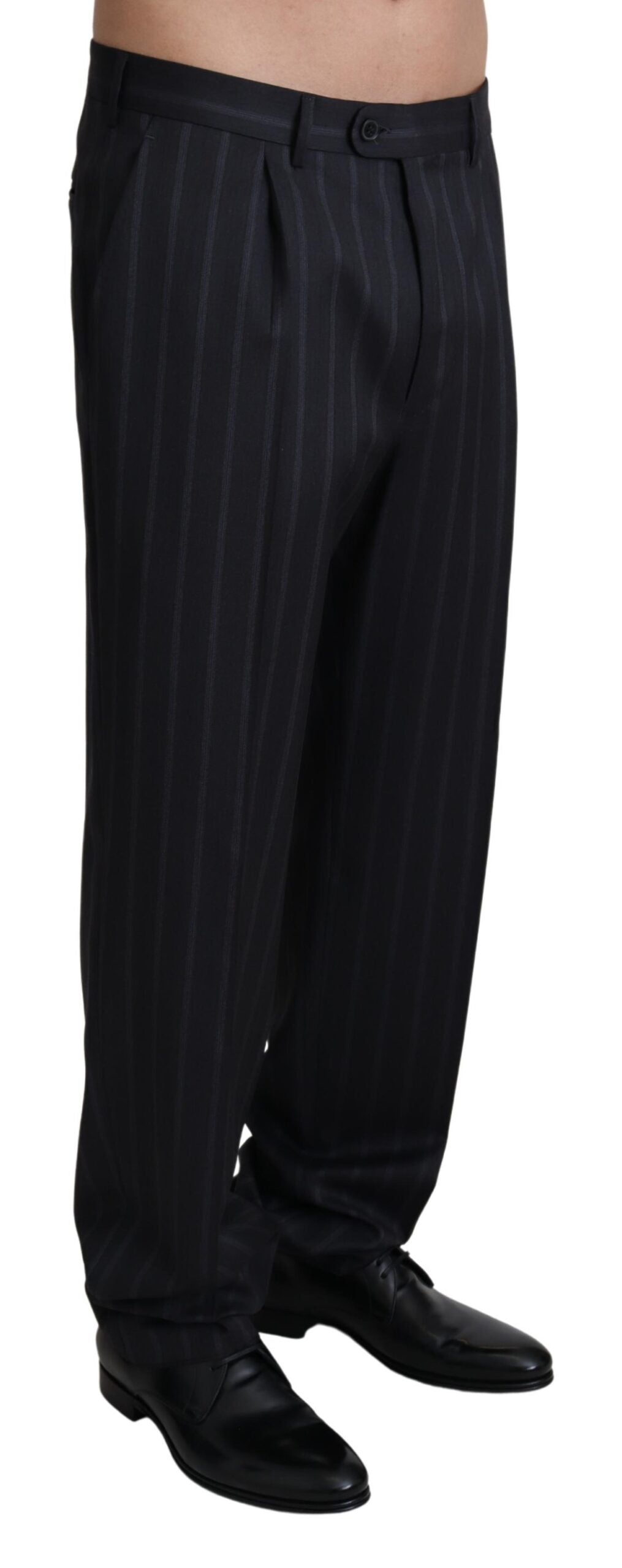 Dolce & Gabbana Graue formelle Hose aus Wollmischung Hose