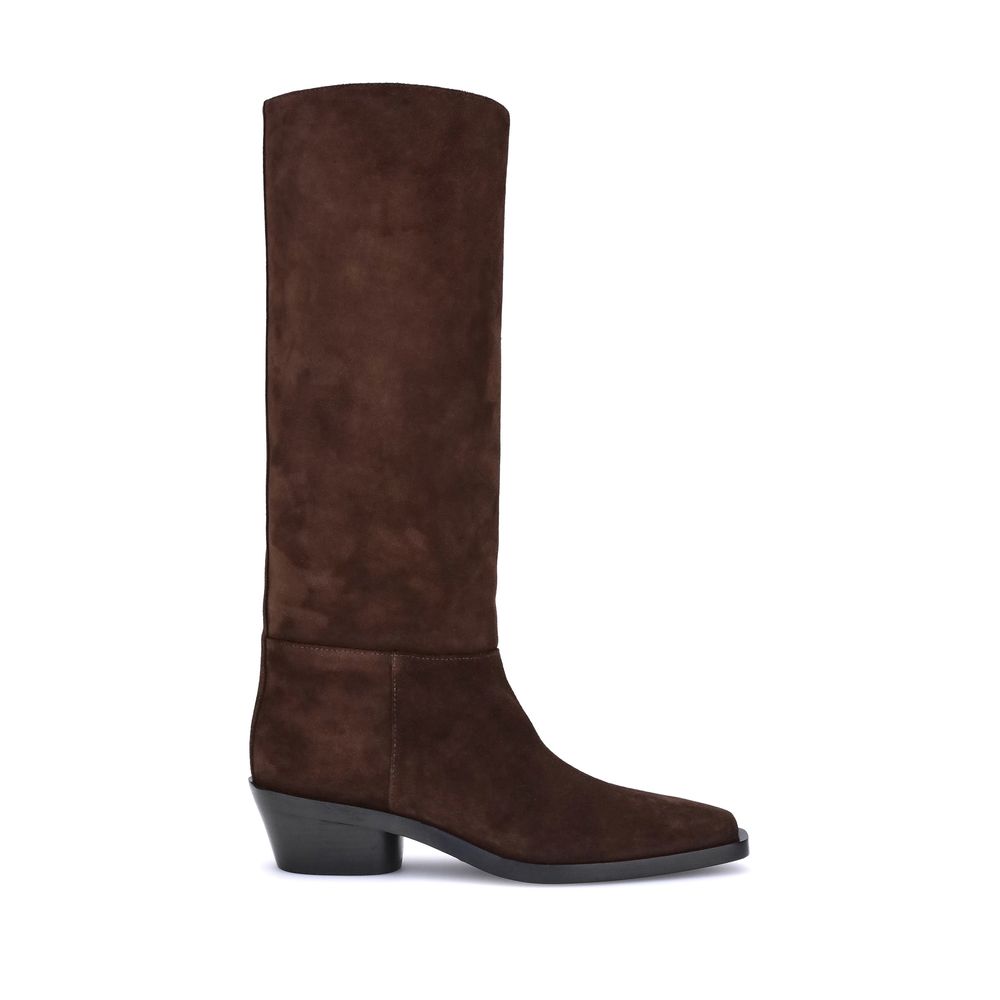 Proenza Schouler Braune Ankle Boots aus Kalbsleder Bos Taurus