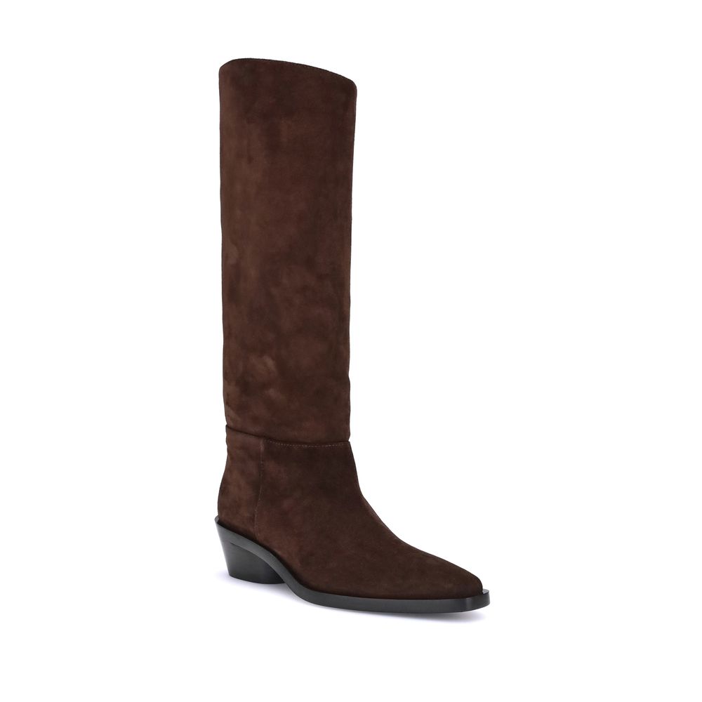 Proenza Schouler Braune Ankle Boots aus Kalbsleder Bos Taurus
