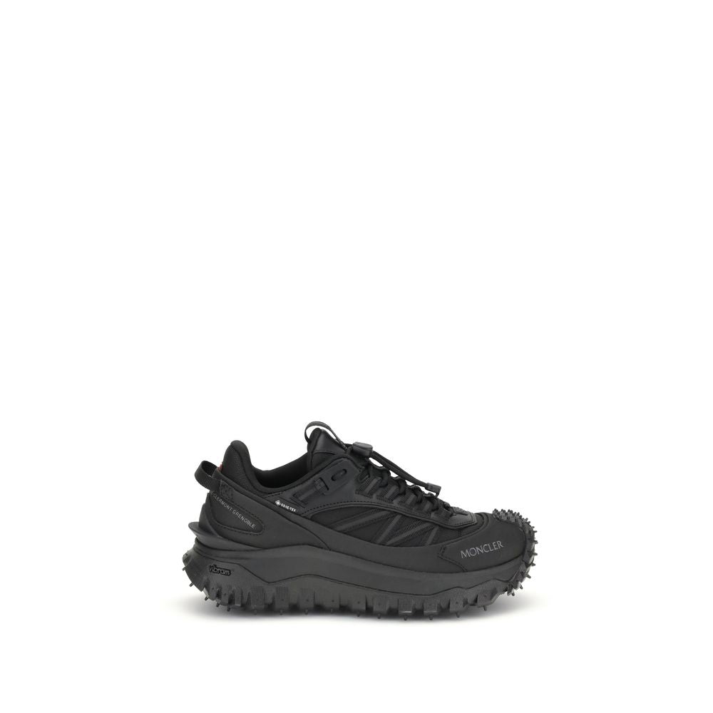Moncler Schwarze Bos Taurus Kalbsleder Sneaker