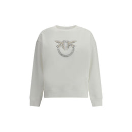 PINKO Weißes Baumwoll-Sweatshirt