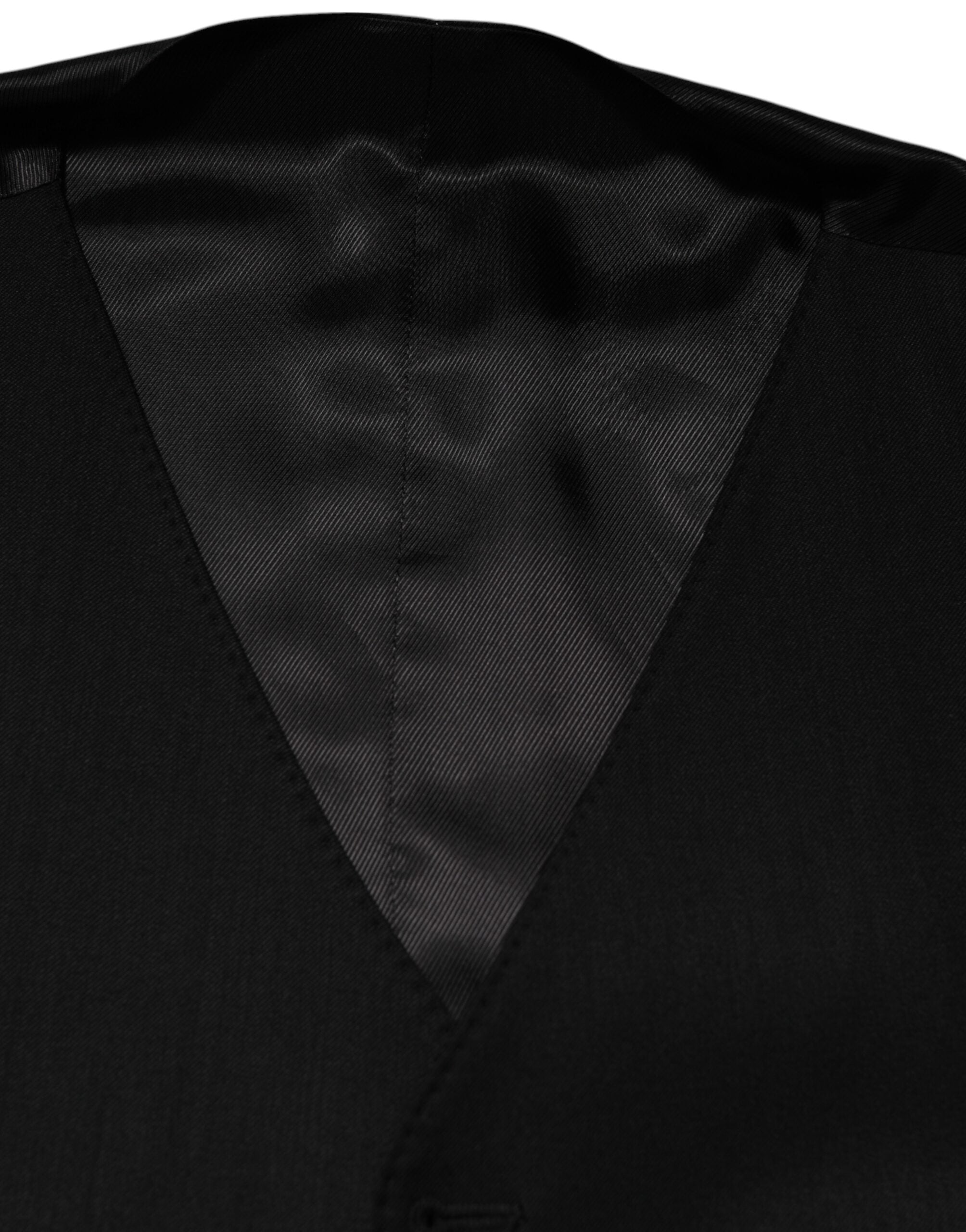 Dolce & Gabbana Schwarze Wollweste für Herren, formell