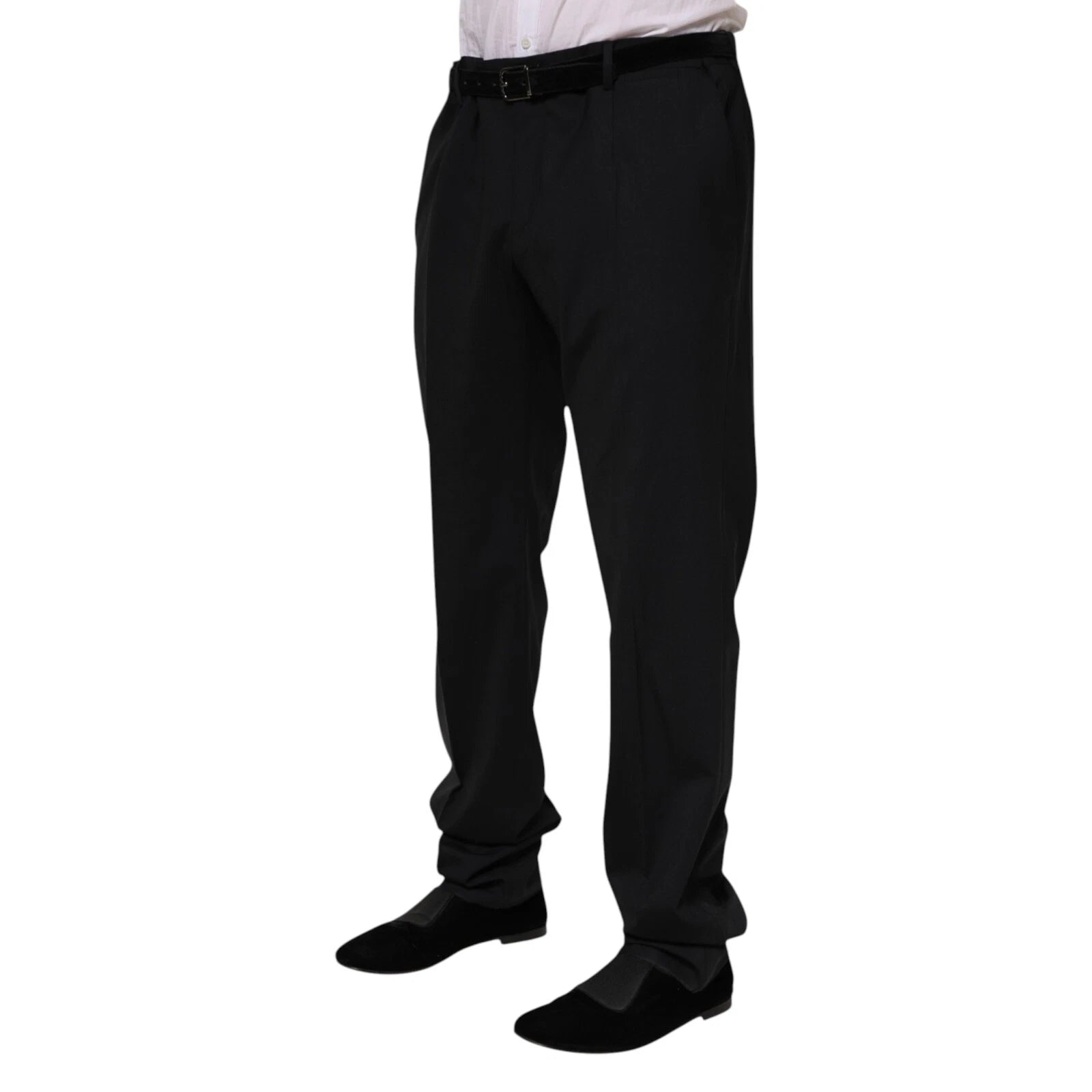 Dolce & Gabbana Schwarz Wolle Formal Kleid Männer Hosen Hosen