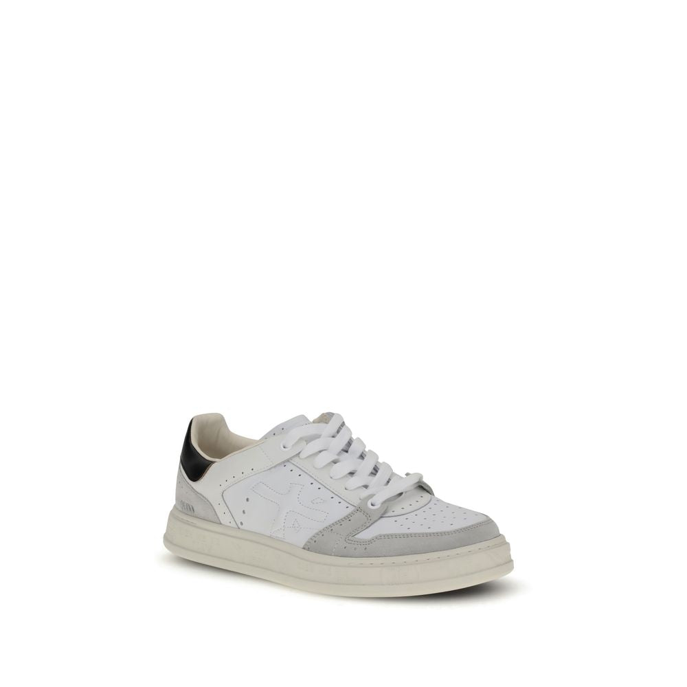 Premiata Weiße Low-Top-Sneaker aus Kalbsleder Bos Taurus