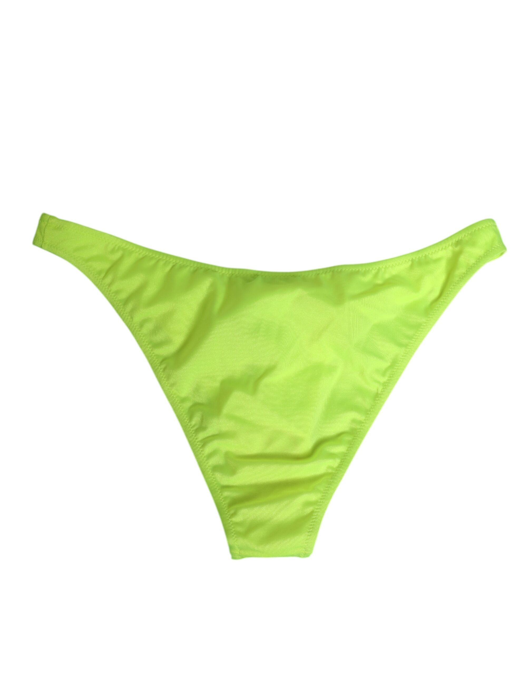 Dolce & Gabbana Neongrüne DG Logo Badeslips Damen Unterwäsche