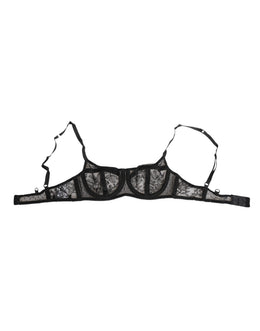 Dolce & Gabbana Schwarzer floraler Spitzen-BH mit Bügeln Unterwäsche