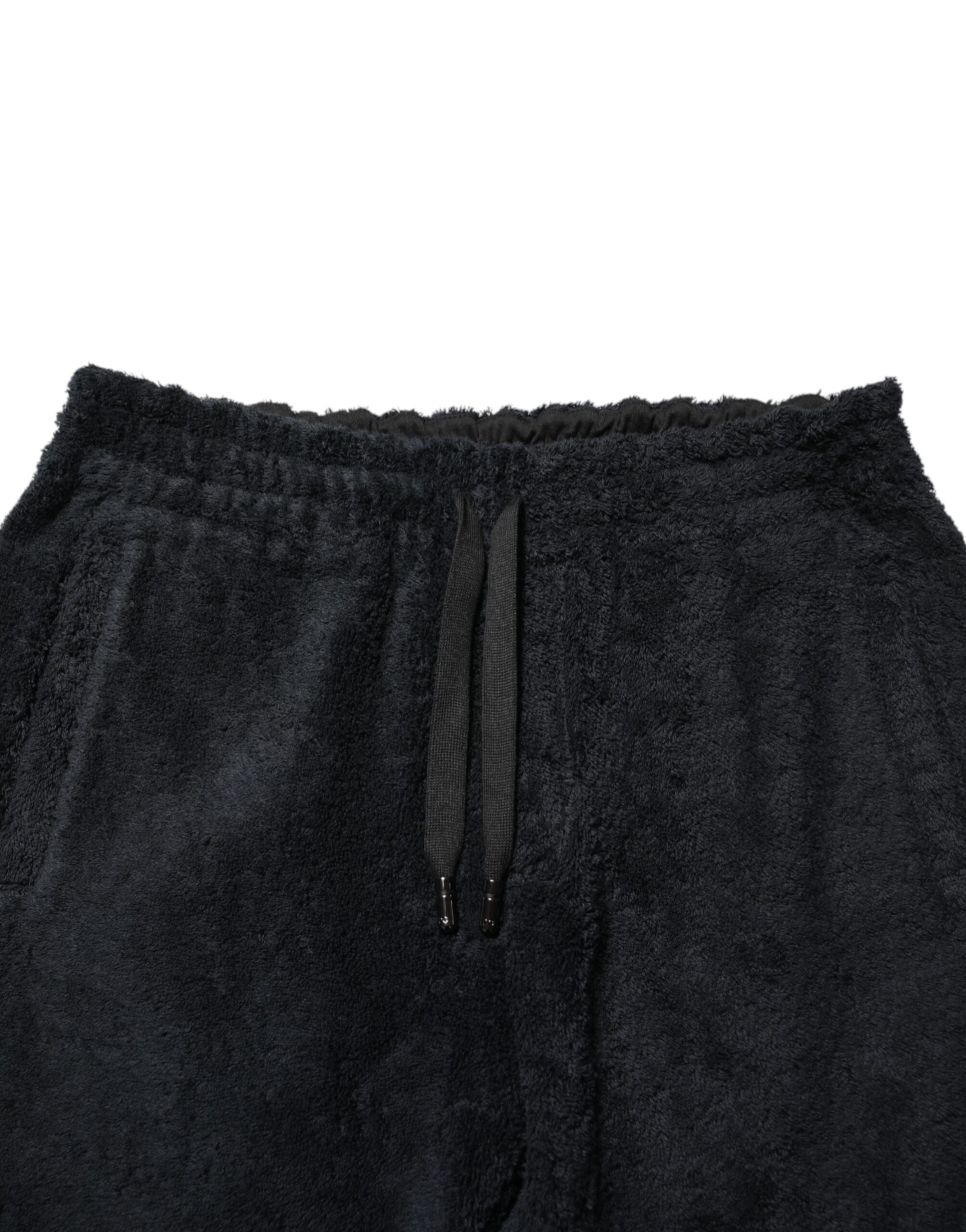 Dolce & Gabbana Schwarz Baumwolle Logo Männer Jogger Sweatpants Hosen