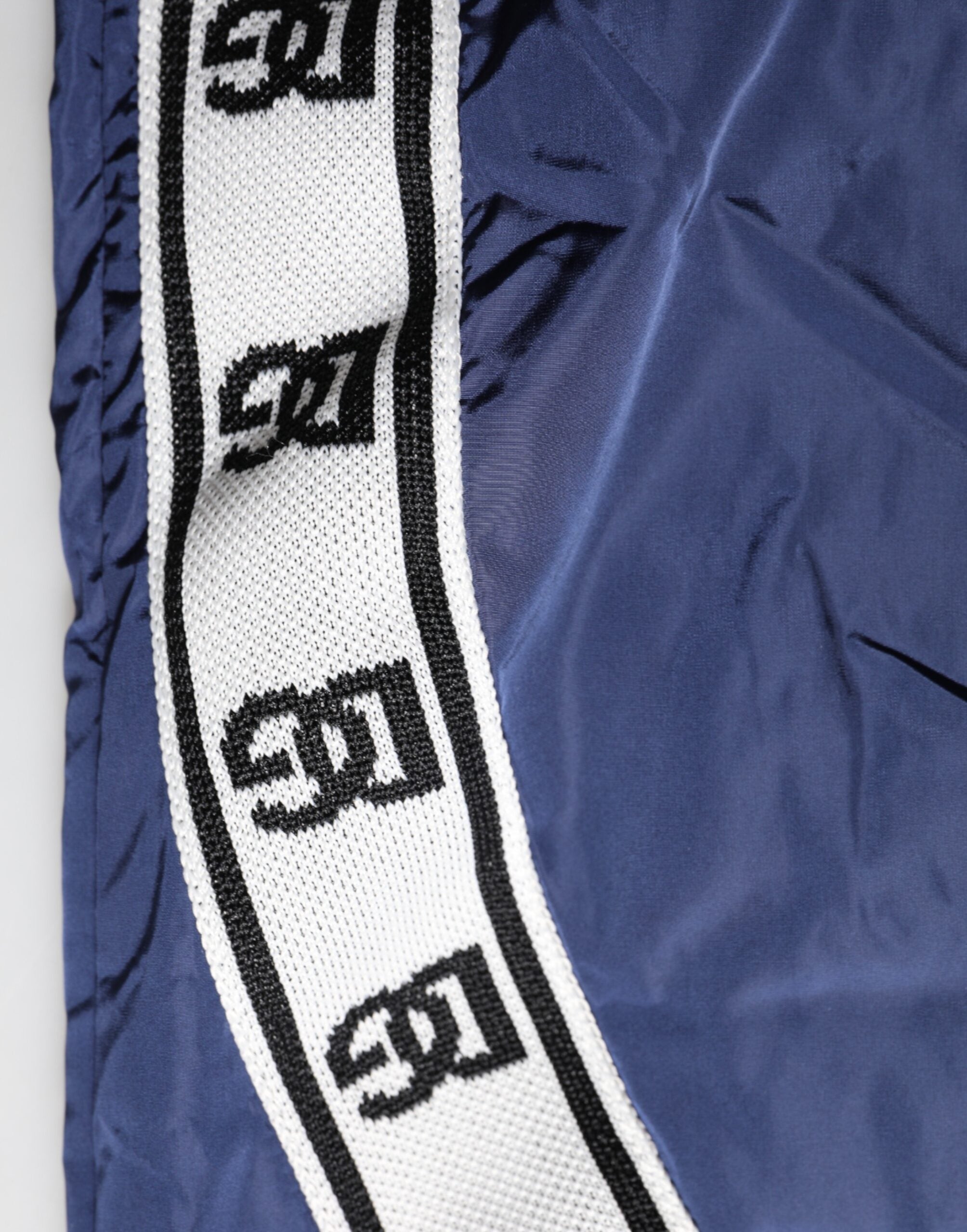 Dolce & Gabbana Blaue Nylon-Jogger-Sweatpants gerade Hose
