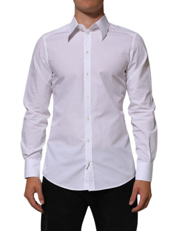 Dolce & Gabbana Weißes Baumwollhemd MARTINI für Männer Formal Dress Shirt