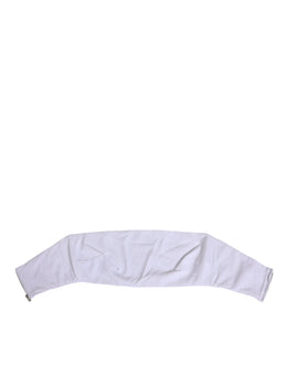 Dolce & Gabbana Weißes Nylon trägerloses Korsett Top Unterwäsche
