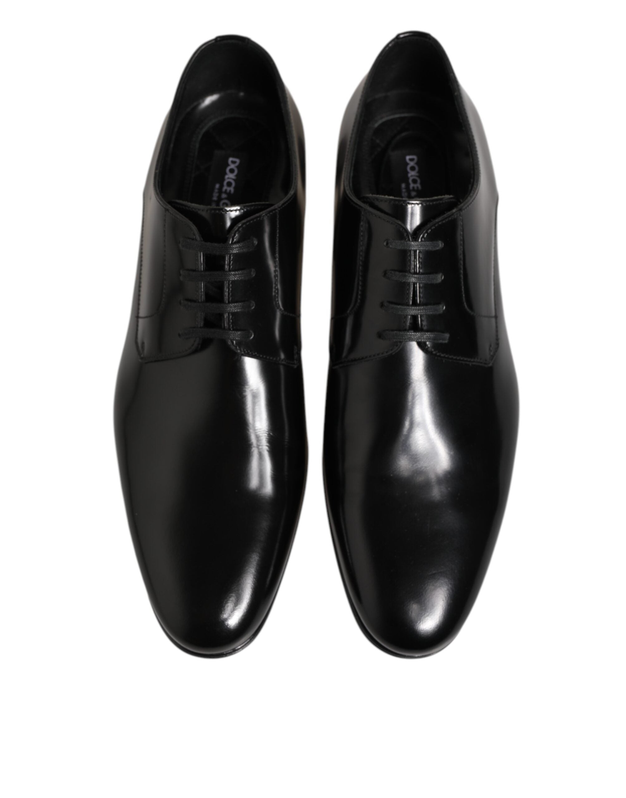 Dolce & Gabbana Schwarze Derby-Schuhe aus Kalbsleder für Herren