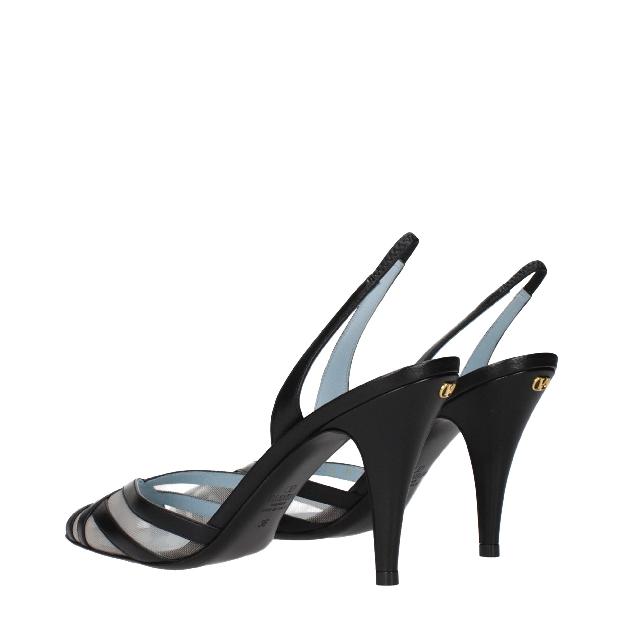 Valentino Garavani Schwarze Leder Pumps mit hohem Absatz