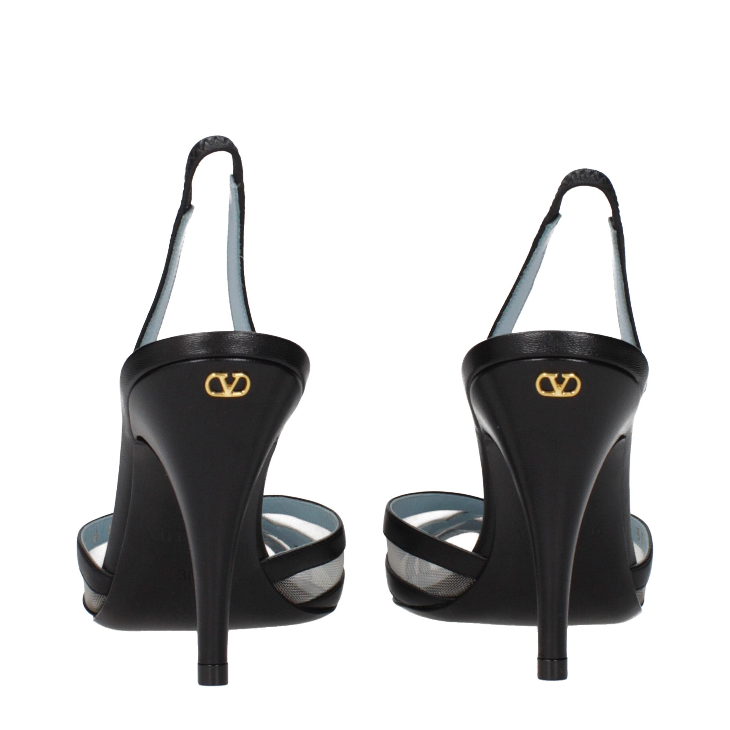 Valentino Garavani Schwarze Leder Pumps mit hohem Absatz