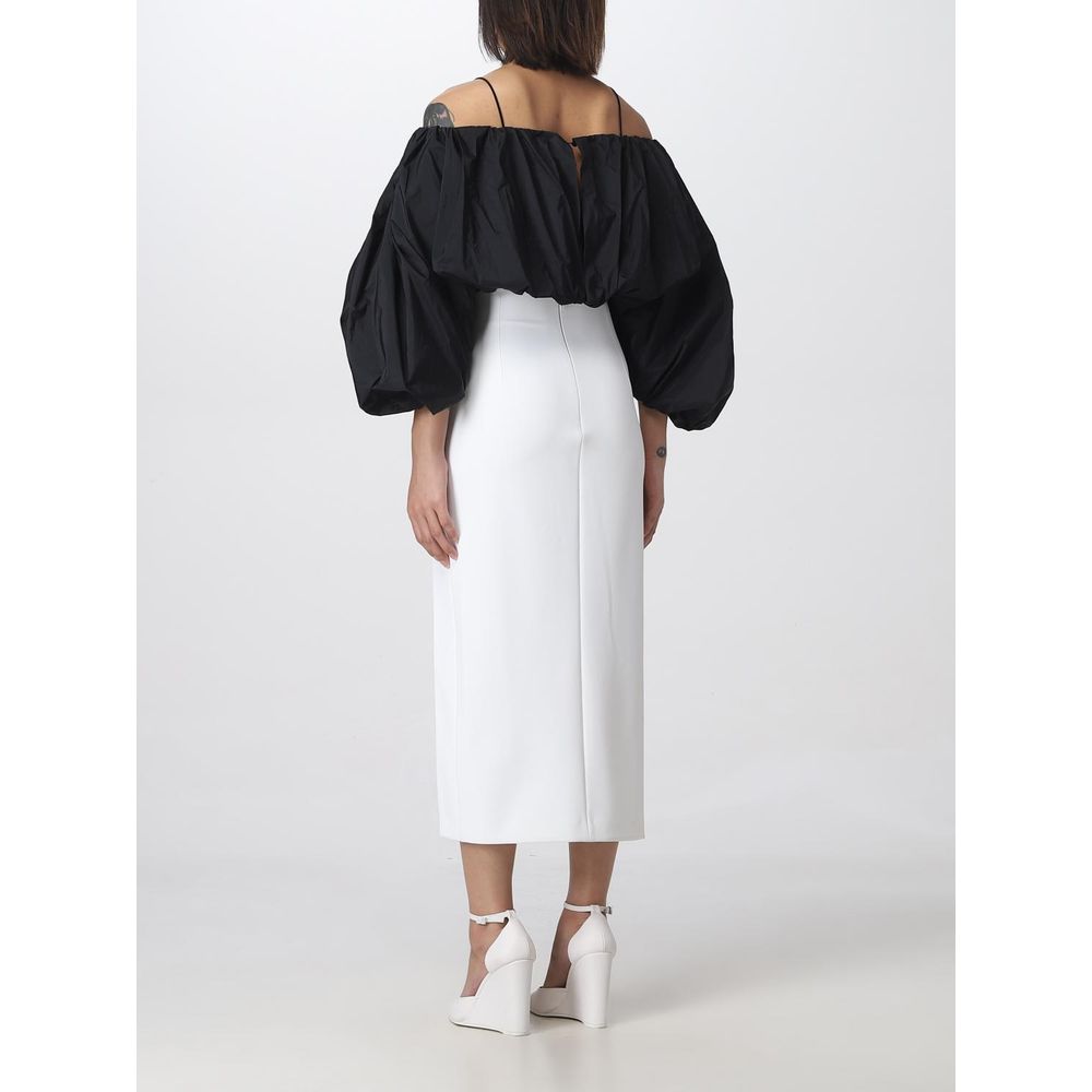 PINKO Weißrock aus Polyester, Midi-Länge