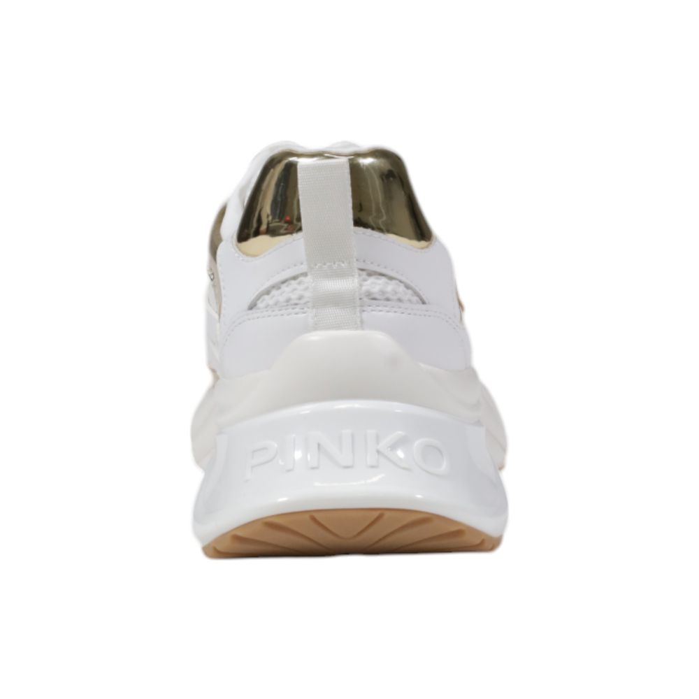 PINKO Weiße Leder Chunky Sneaker