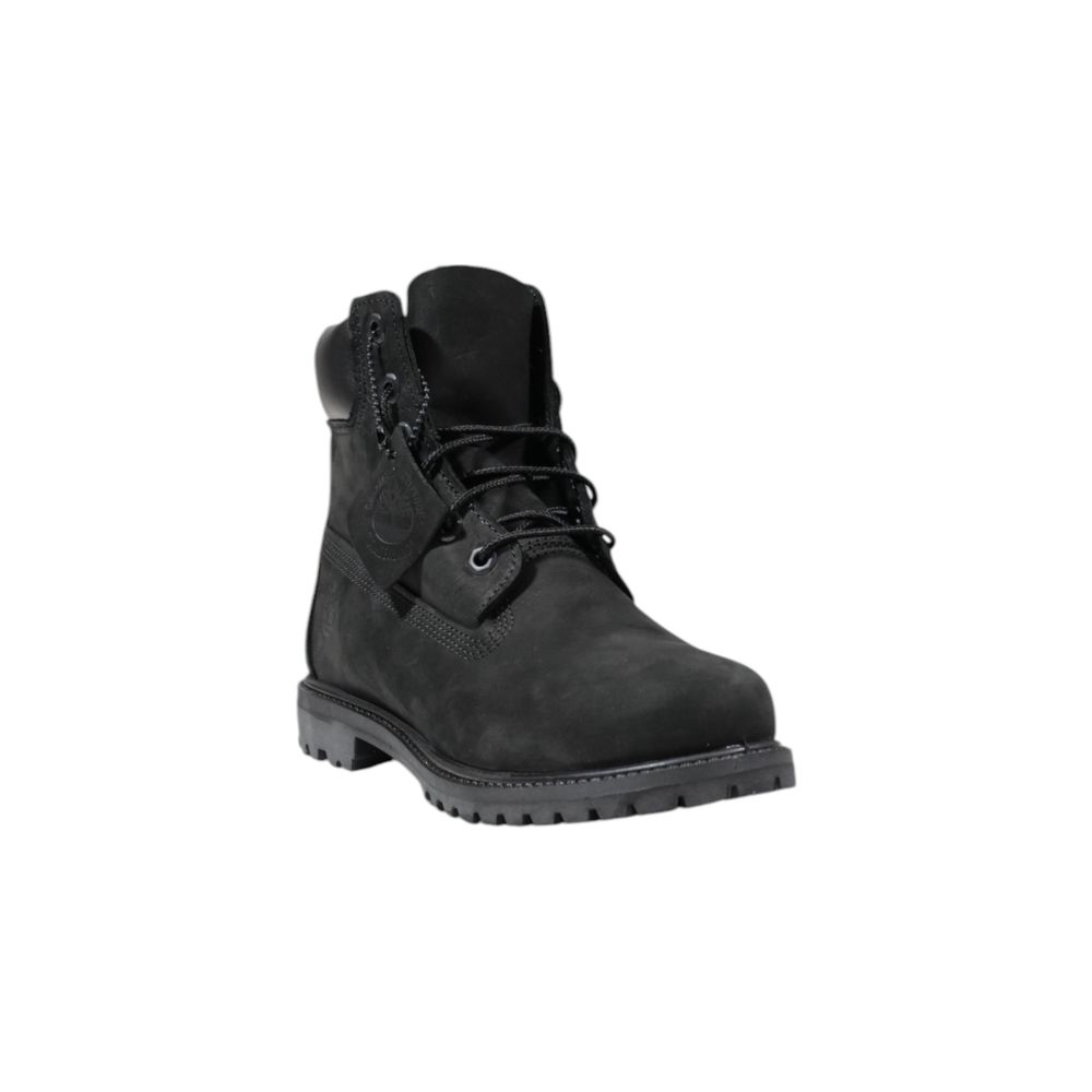 Timberland Schwarze Leder Schnürstiefel