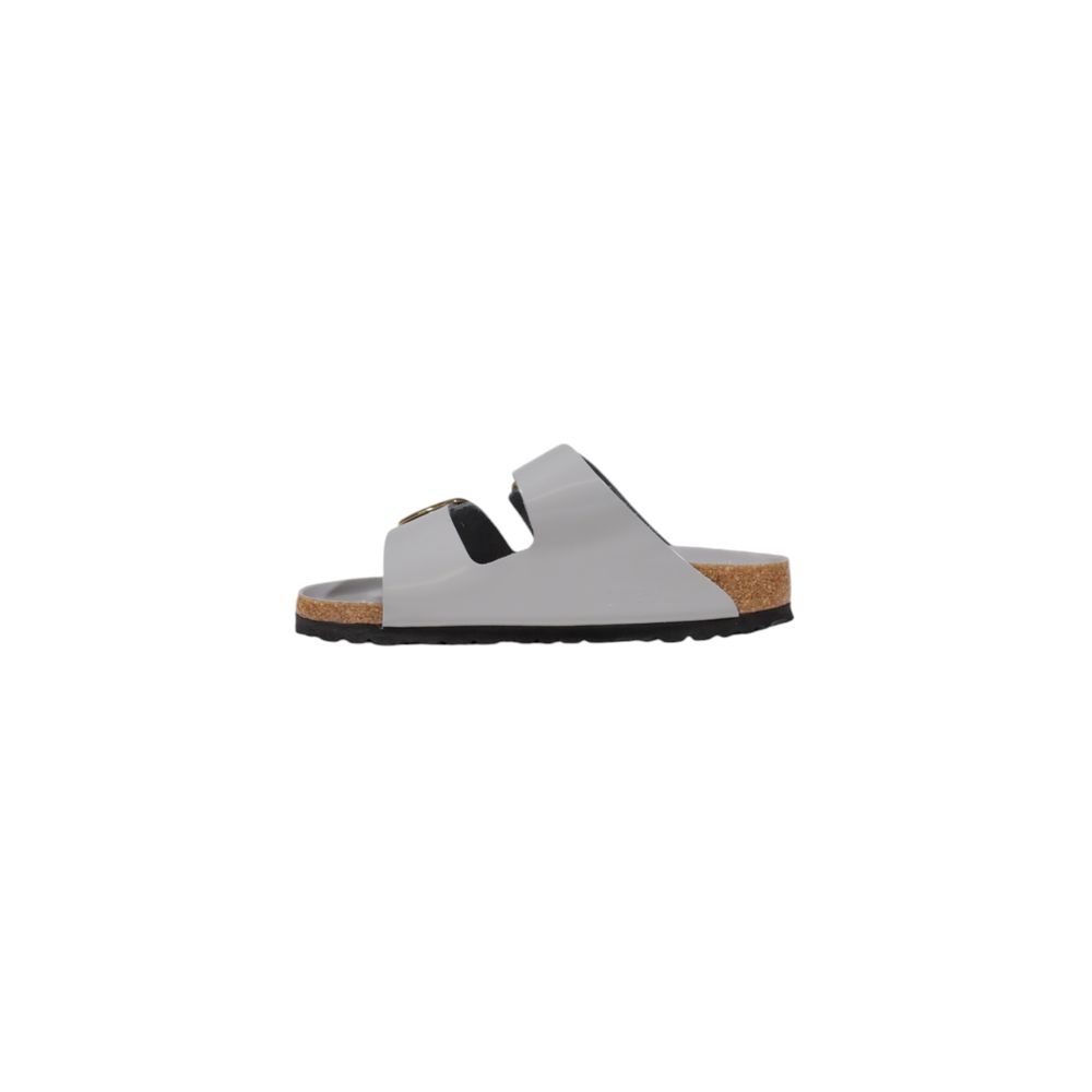 Birkenstock Graue Leder-Slipper