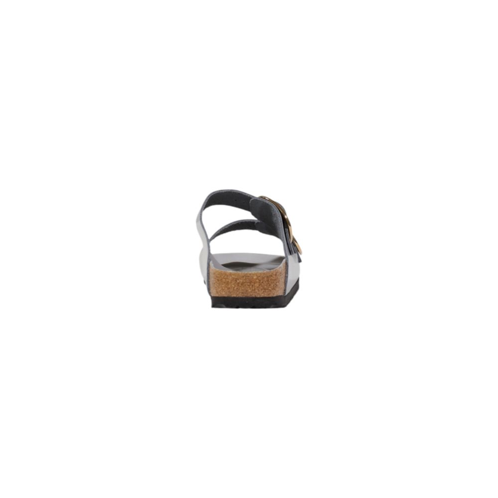 Birkenstock Graue Leder-Slipper