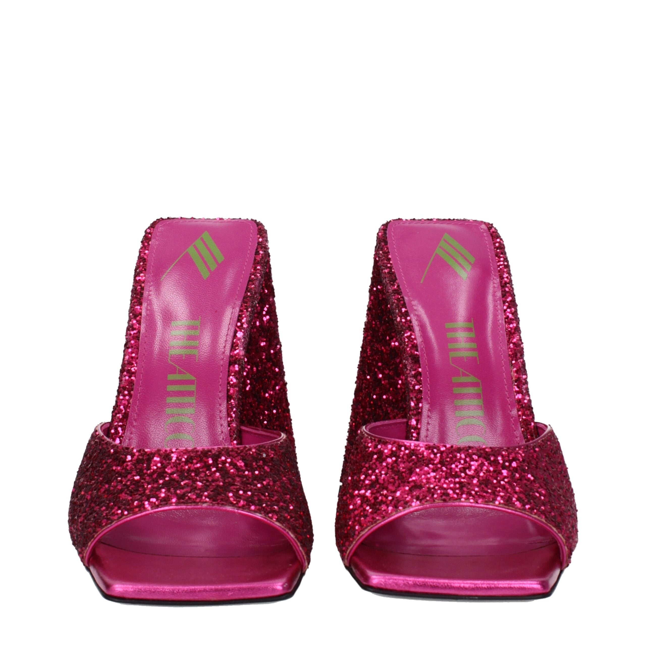 The Attico Rosa Plateausandalen aus Kunststoff