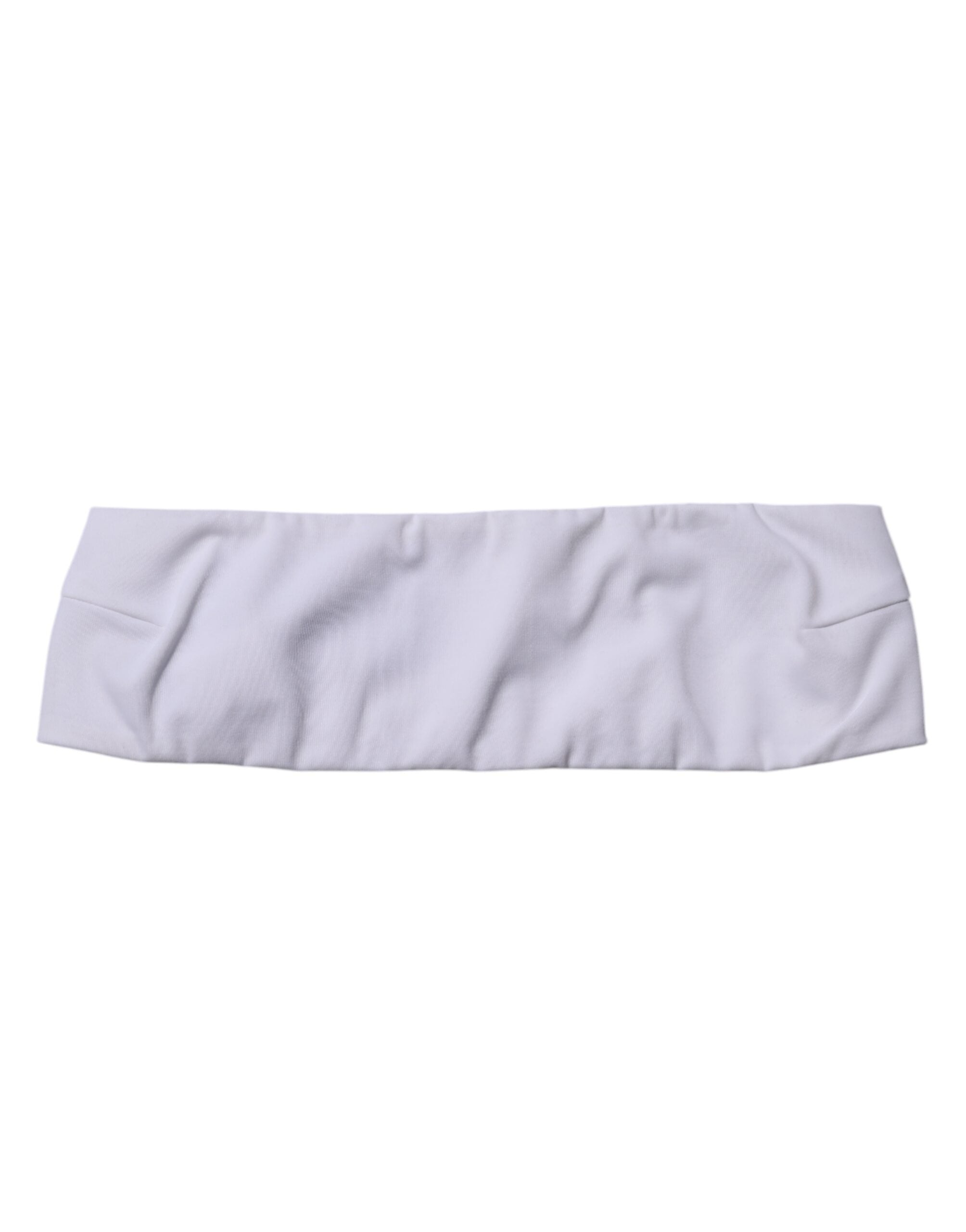 Dolce & Gabbana Weißes trägerloses Bandeau-Top aus einer Nylonmischung