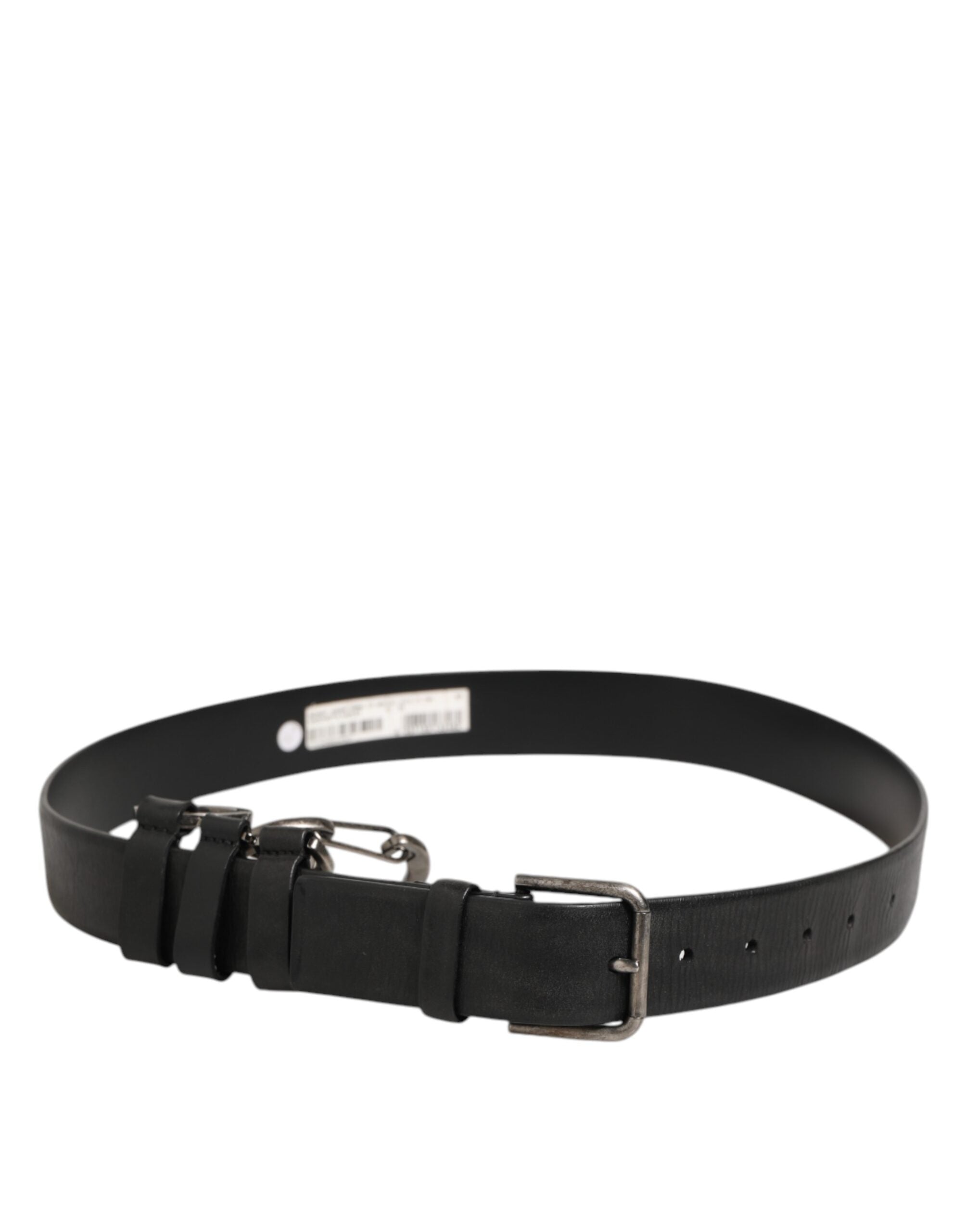 Dolce & Gabbana Schwarzer Schlüsselring Clip Befestigungen Schnalle Gürtel