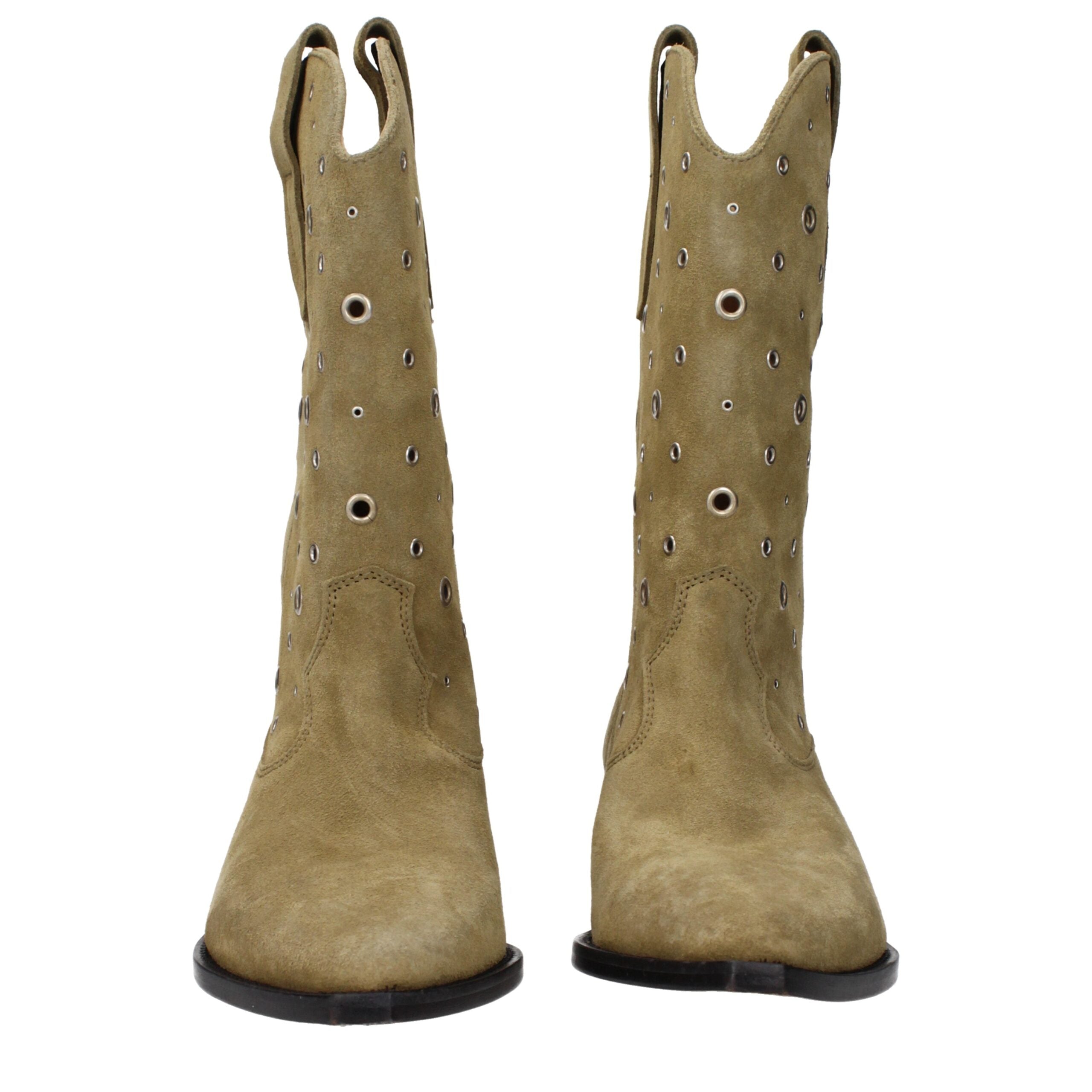 Isabel Marant Beige Leder Stiefeletten