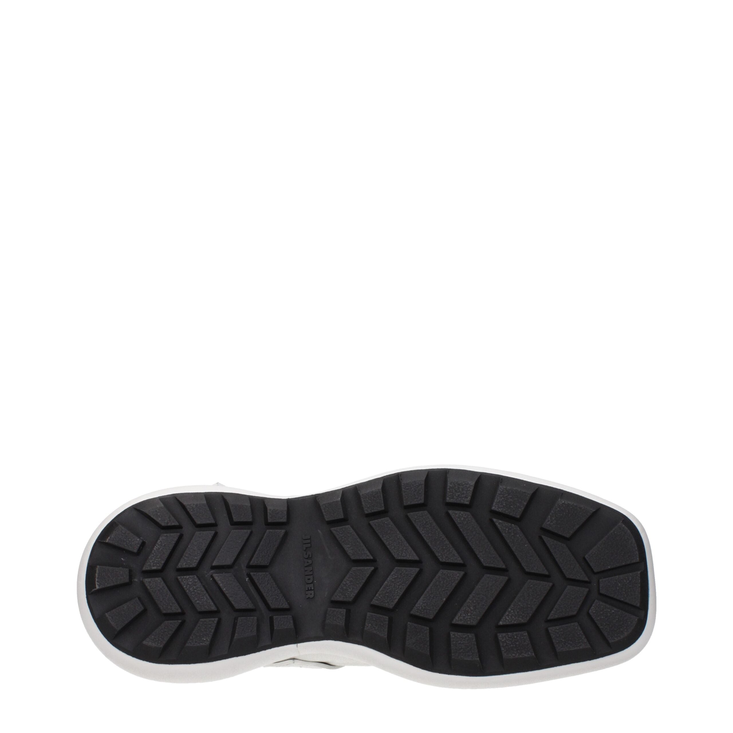Jil Sander Weiße Loafer aus Leder zum Hineinschlüpfen