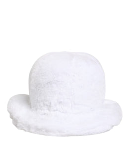 Dolce & Gabbana Weiß Modacryl Pelz Eimer Männer Capello Hut