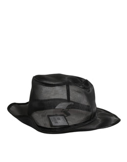 Dolce & Gabbana Schwarz Seide Mesh Eimer Männer Fischer Mütze Hut