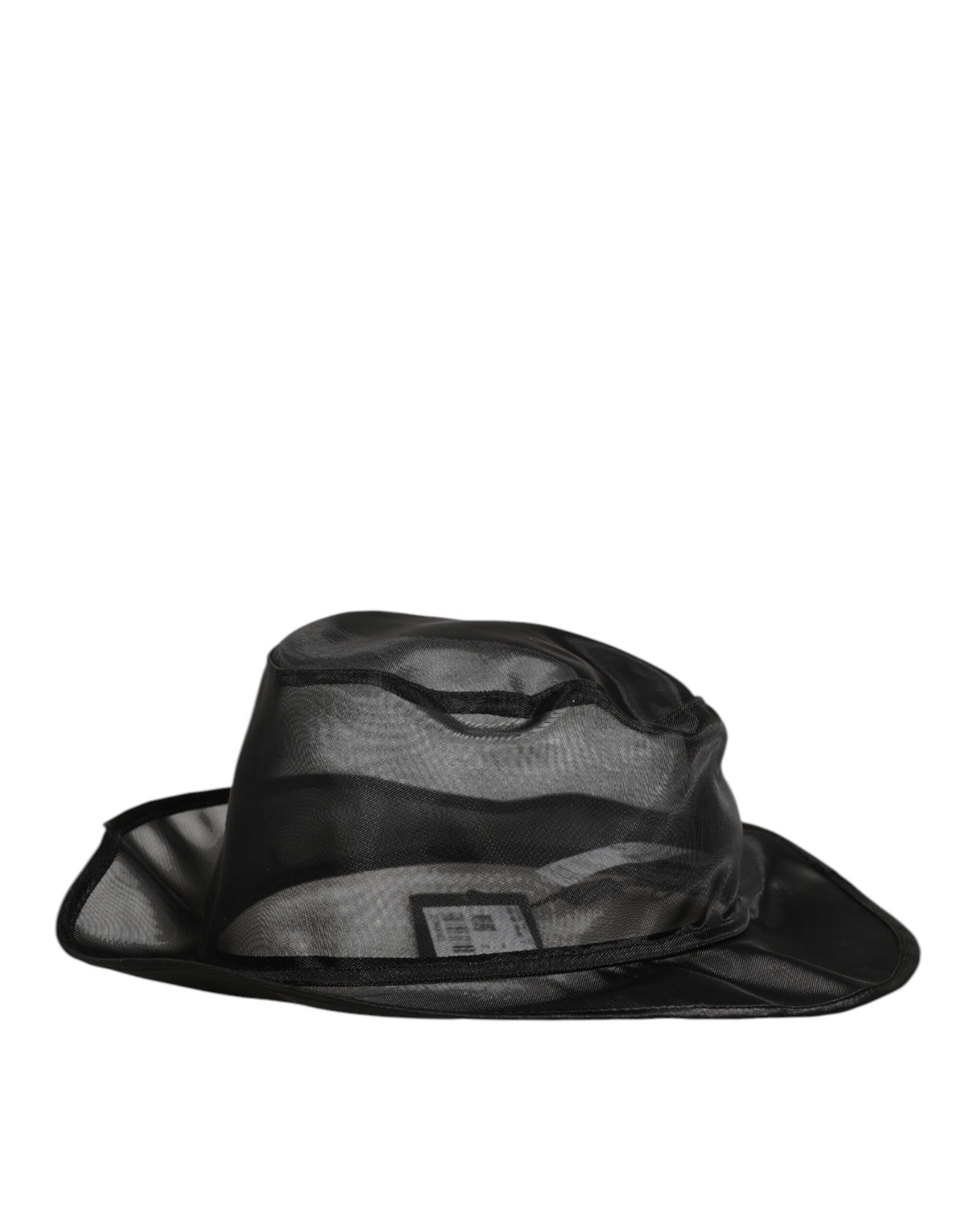 Dolce & Gabbana Schwarz Seide Mesh Eimer Männer Fischer Mütze Hut