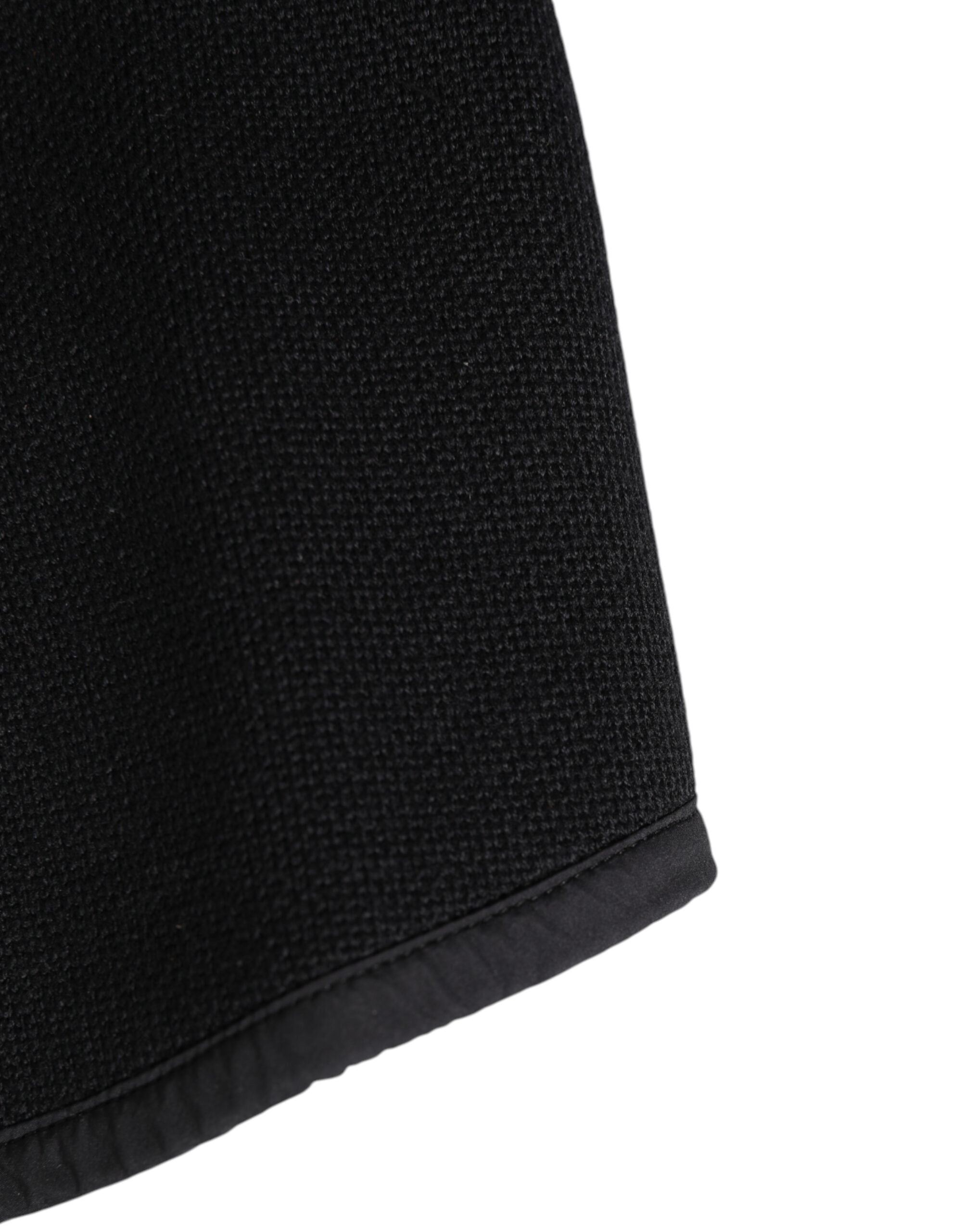 Dolce & Gabbana Schwarze Spitze Stola gestrickt DG Logo Männer Einheitsgröße Schal