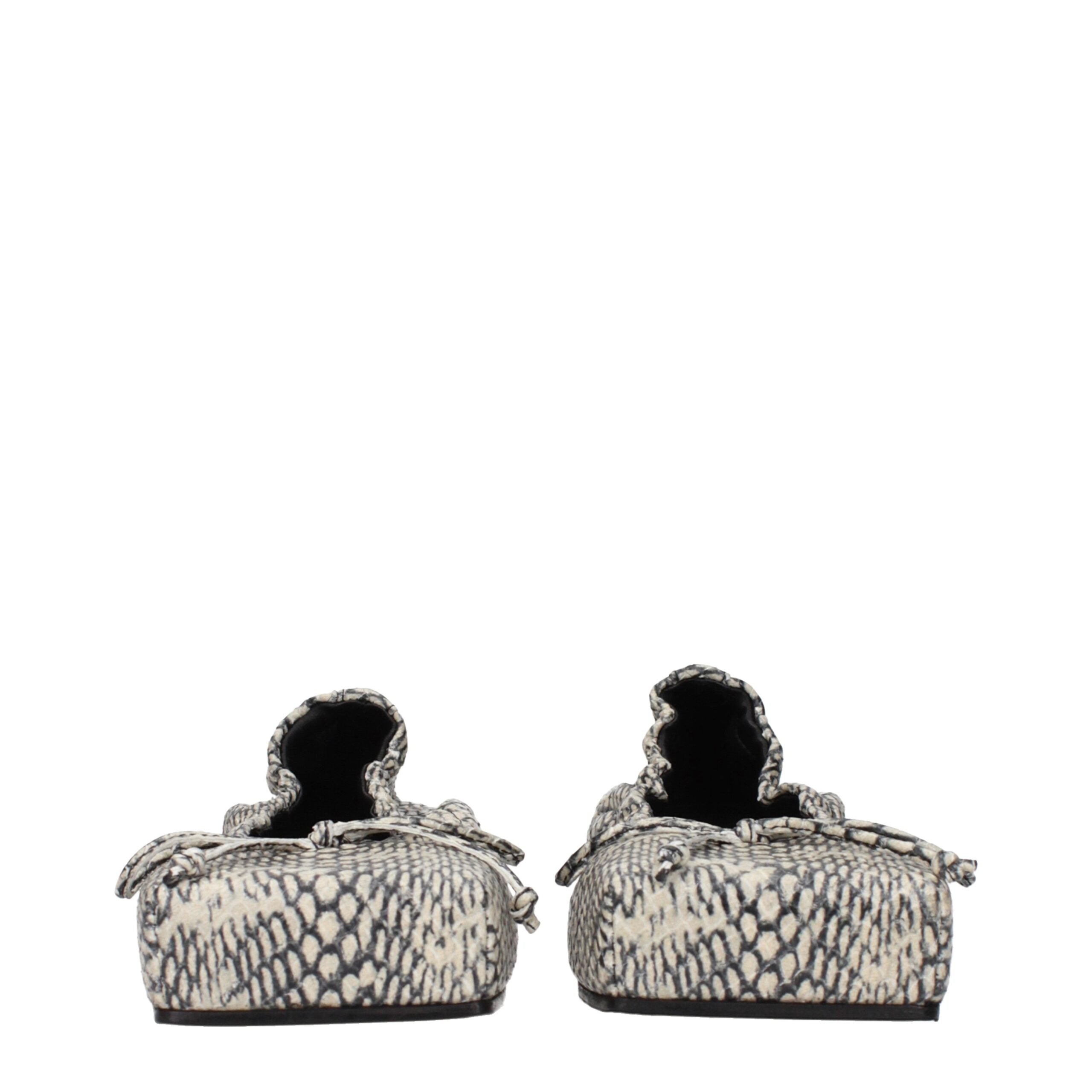 Jacquemus Beige Leder Ballerinas