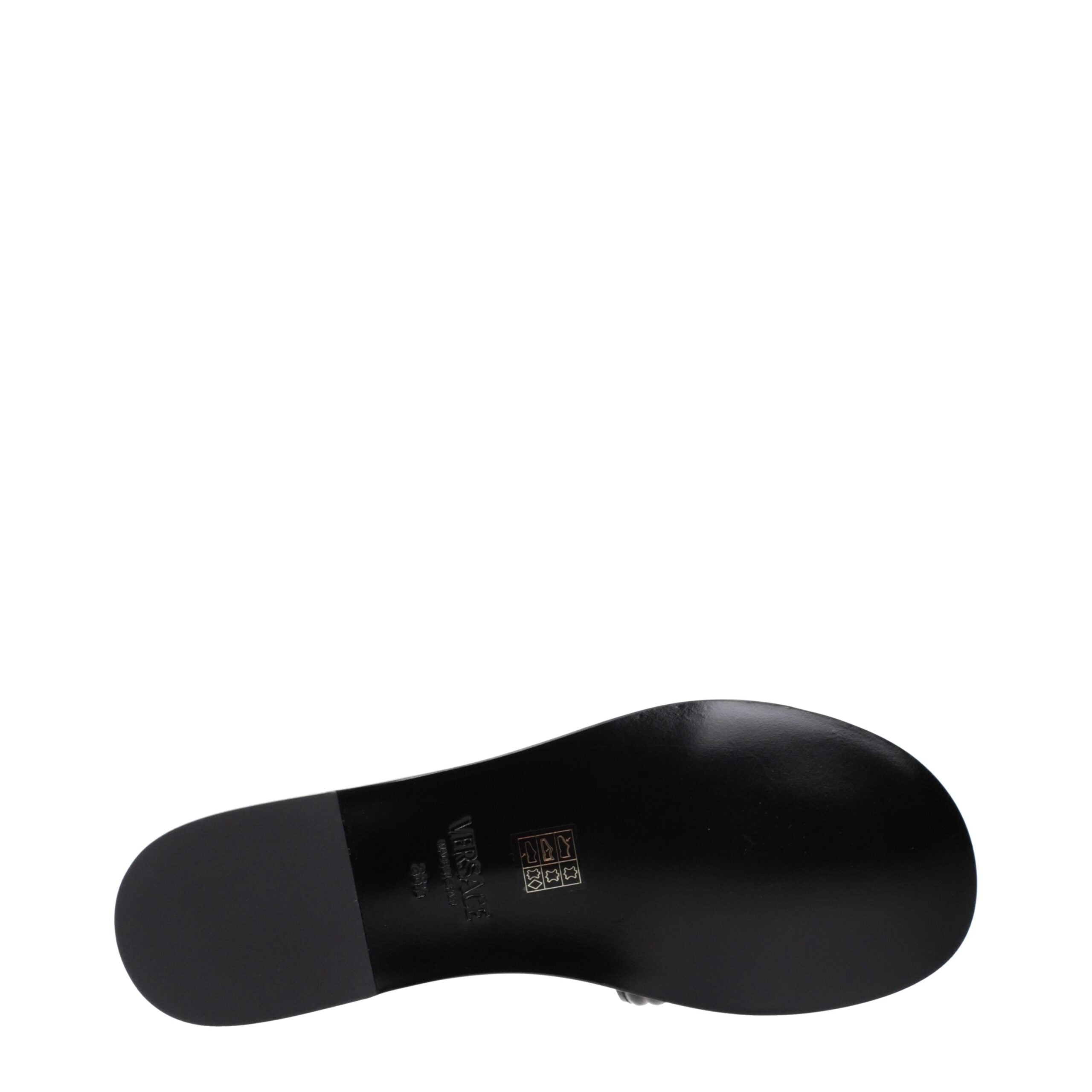 Versace Schwarze Leder-Slipper