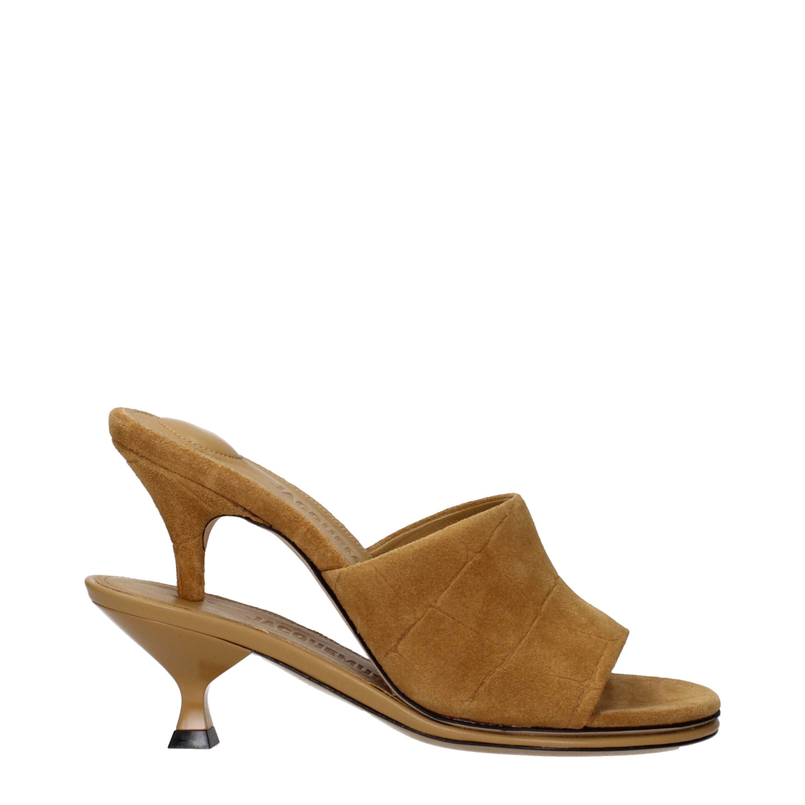 Jacquemus Braune Ledersandalen mit Stilettoabsatz