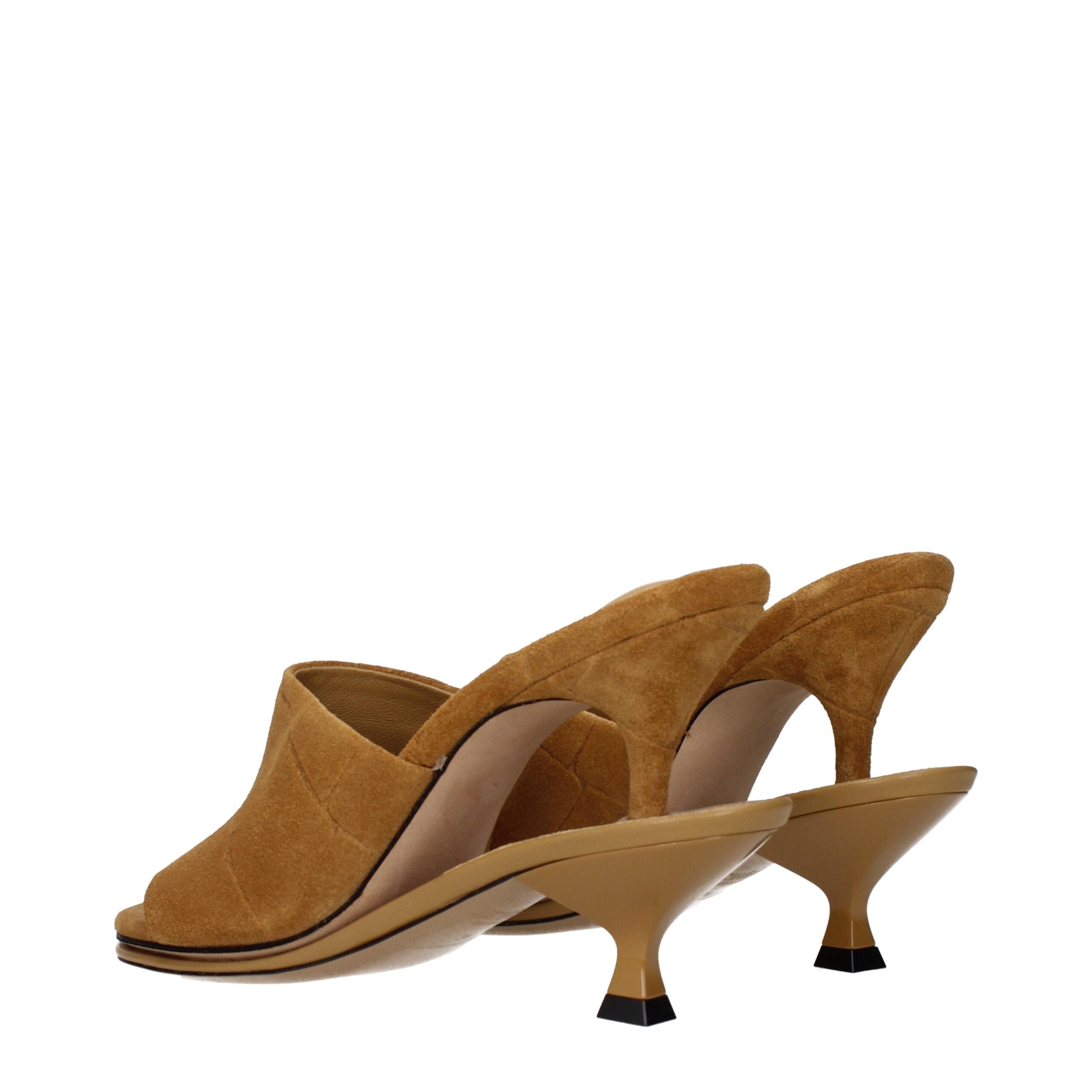 Jacquemus Braune Ledersandalen mit Stilettoabsatz