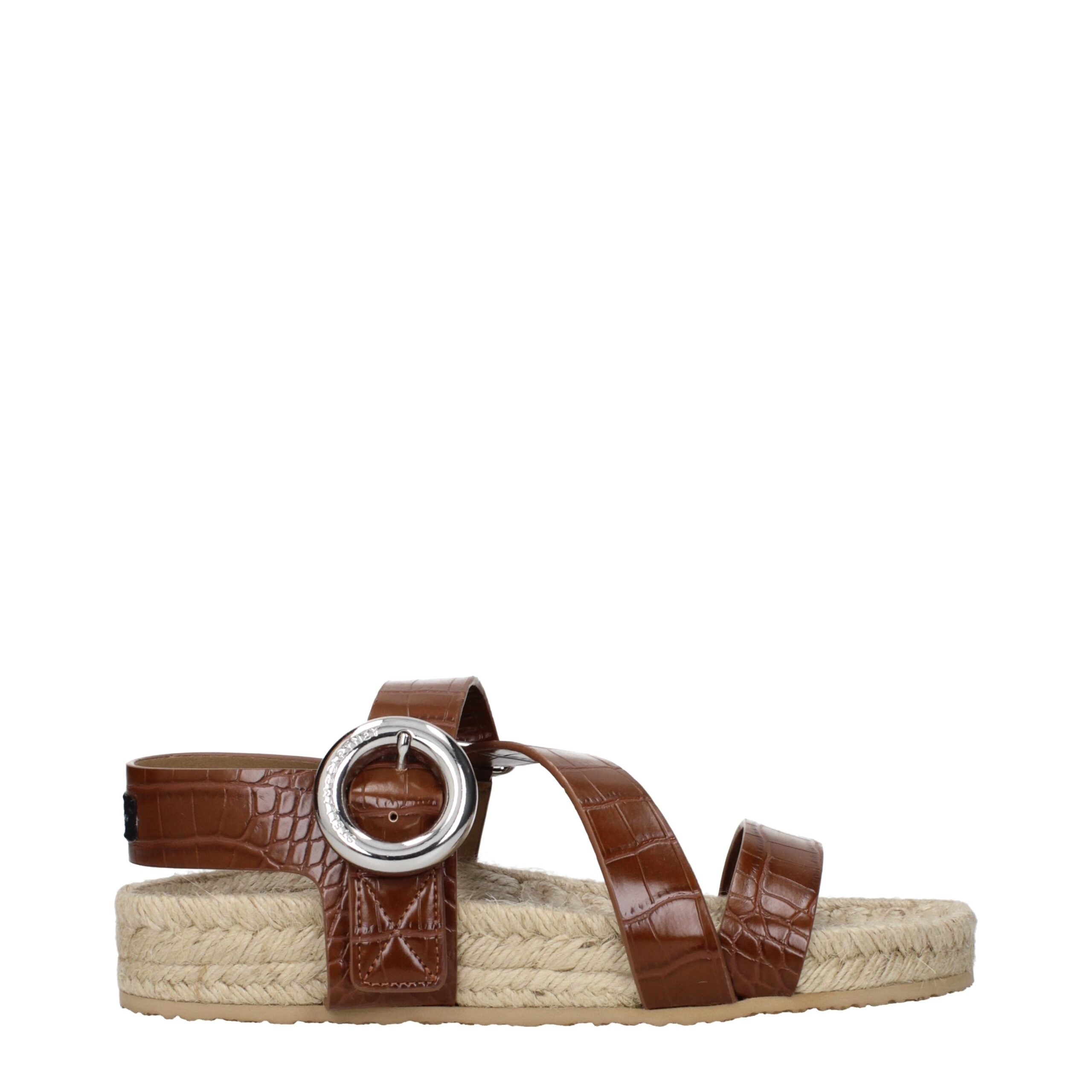 Stella McCartney Braune Ledersandalen