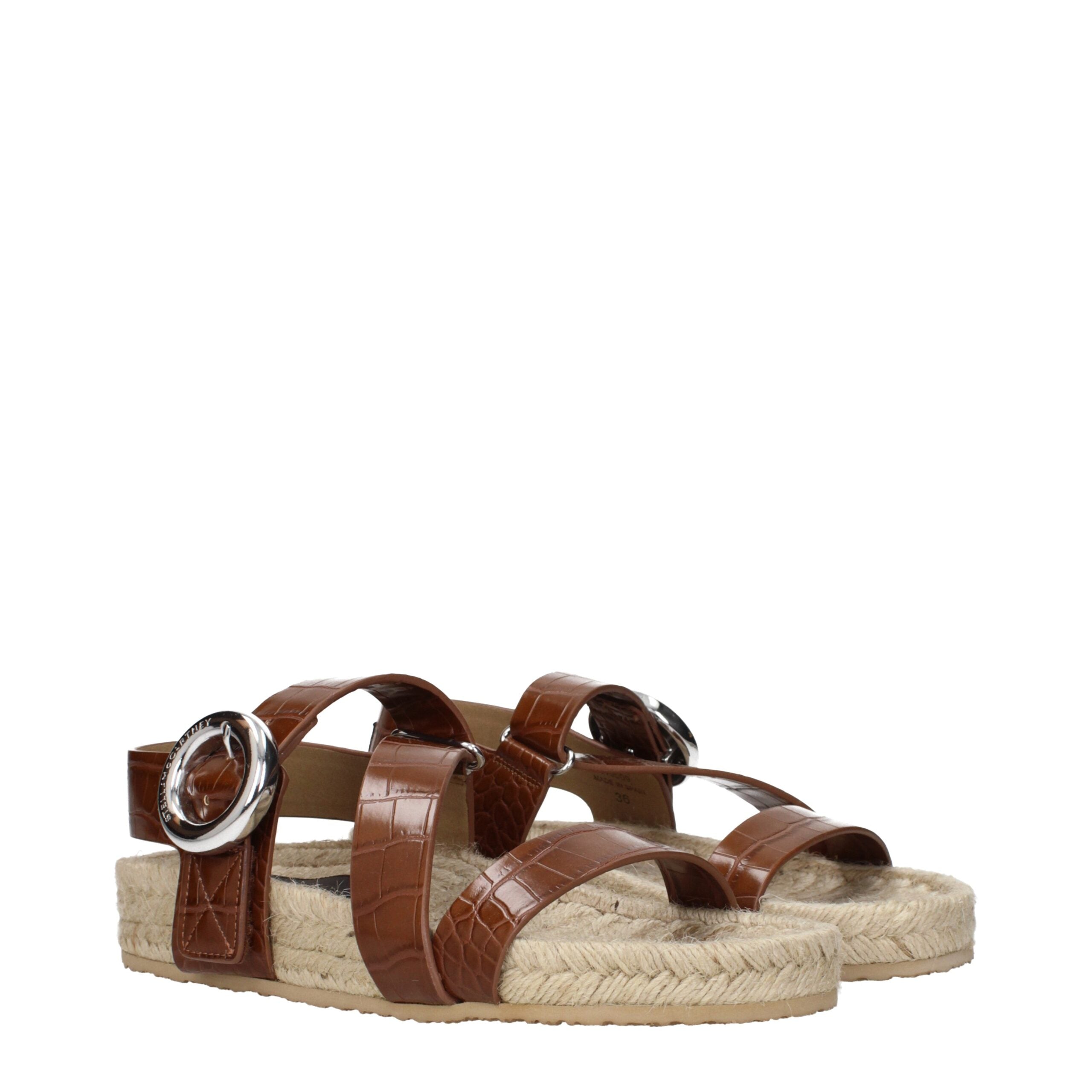 Stella McCartney Braune Ledersandalen