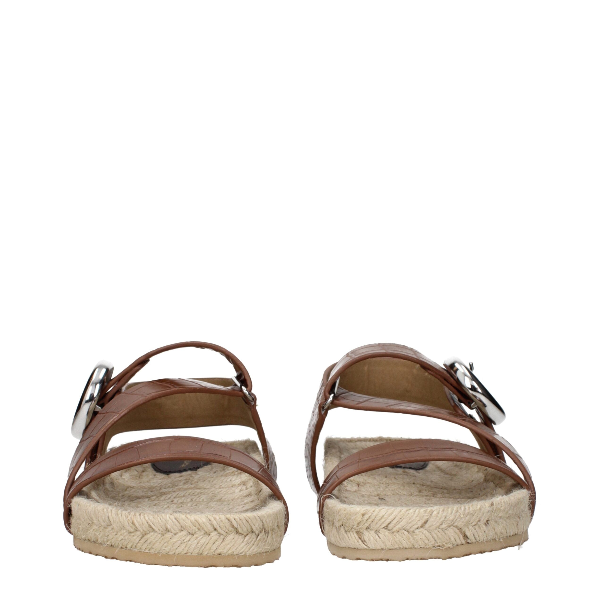 Stella McCartney Braune Ledersandalen