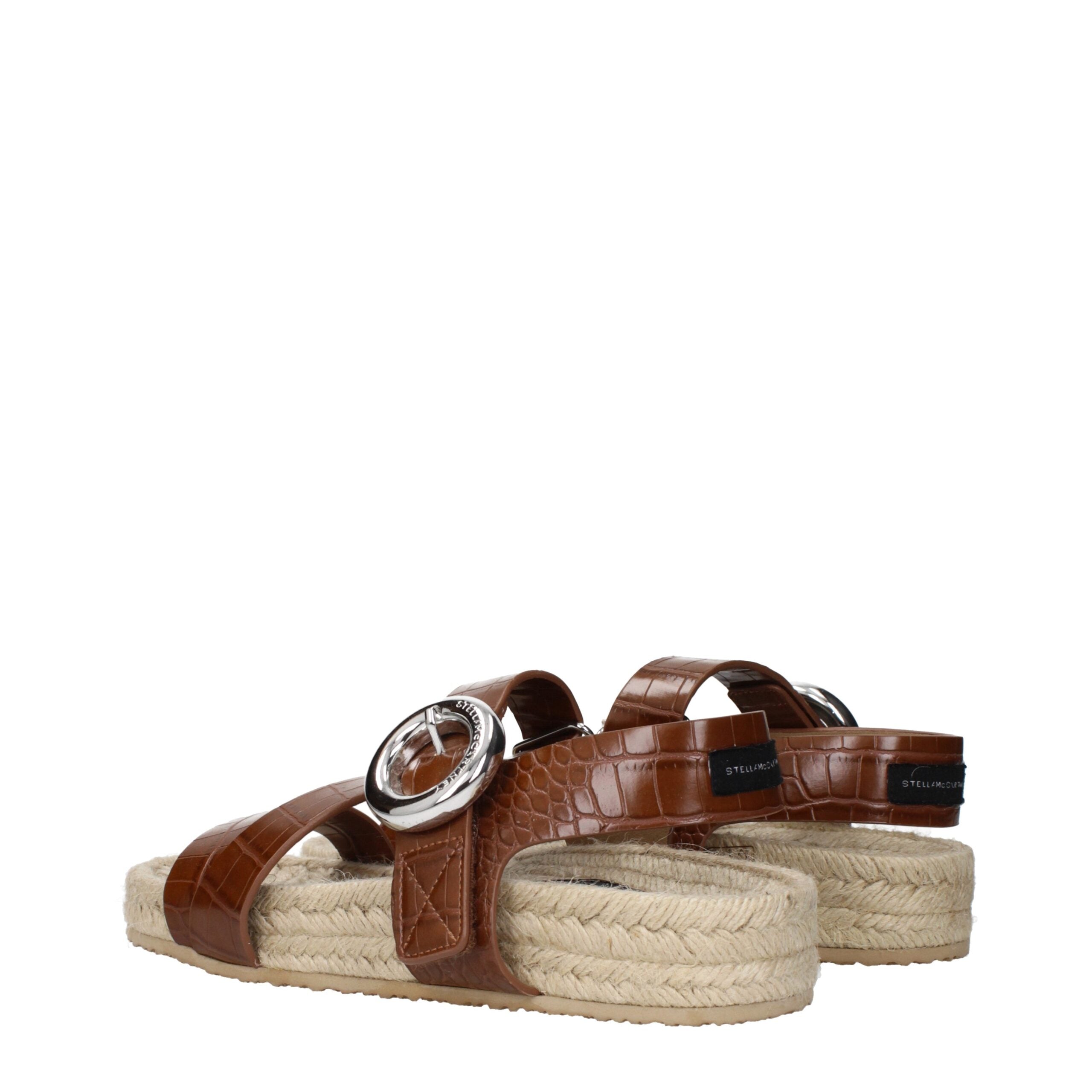 Stella McCartney Braune Ledersandalen