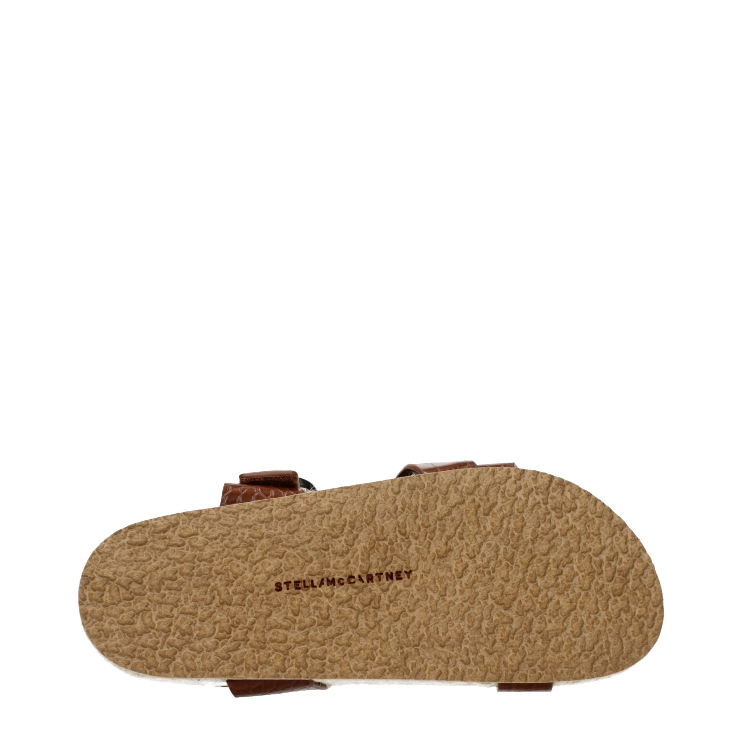 Stella McCartney Braune Ledersandalen