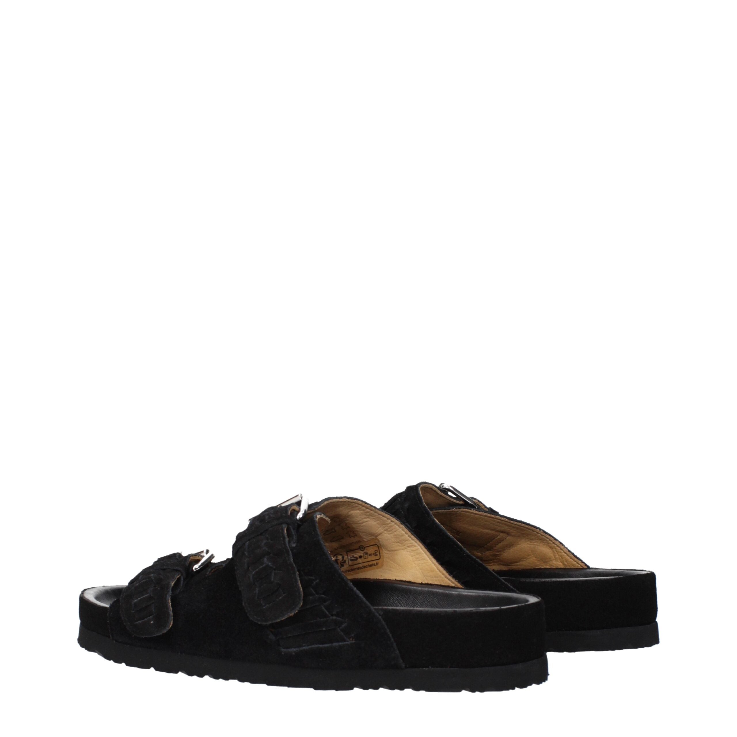 Isabel Marant Schwarze Leder-Slipper