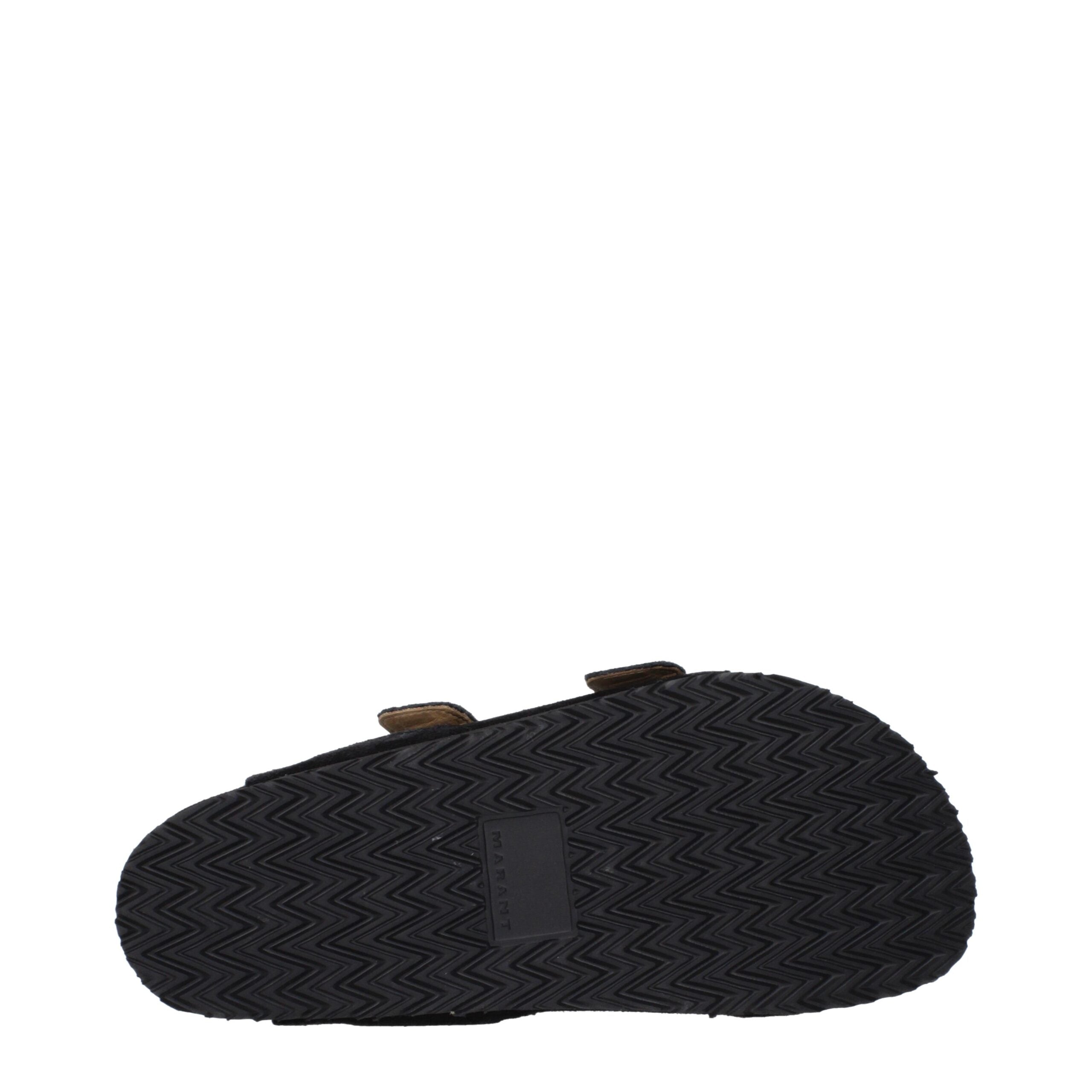 Isabel Marant Schwarze Leder-Slipper