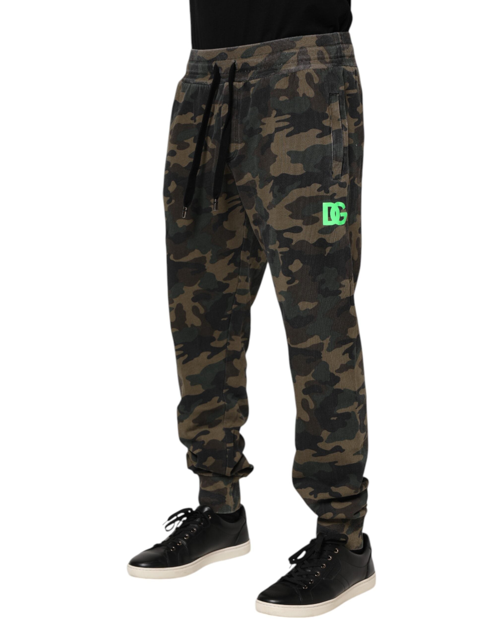 Dolce & Gabbana Multicolor Camouflage Baumwolle Herren Jogger Hose