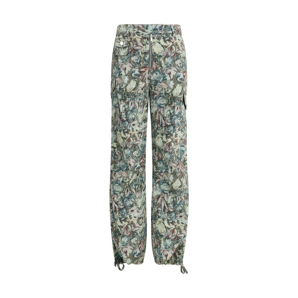 Ganni Mehrfarbige Baumwoll-Freizeithose