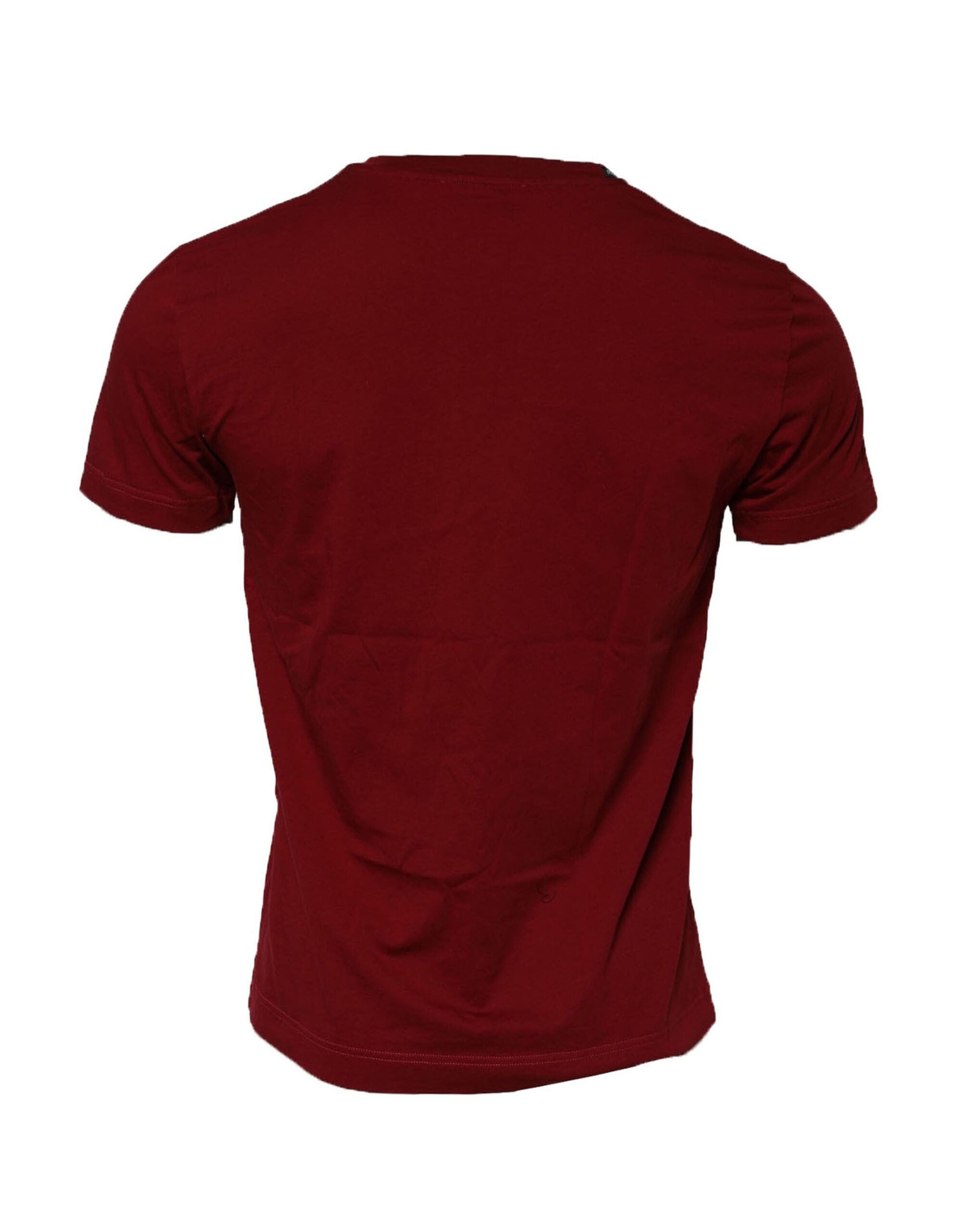 Dolce & Gabbana Kastanienbraunes T-Shirt mit Rundhalsausschnitt und kurzen Ärmeln aus Baumwolle