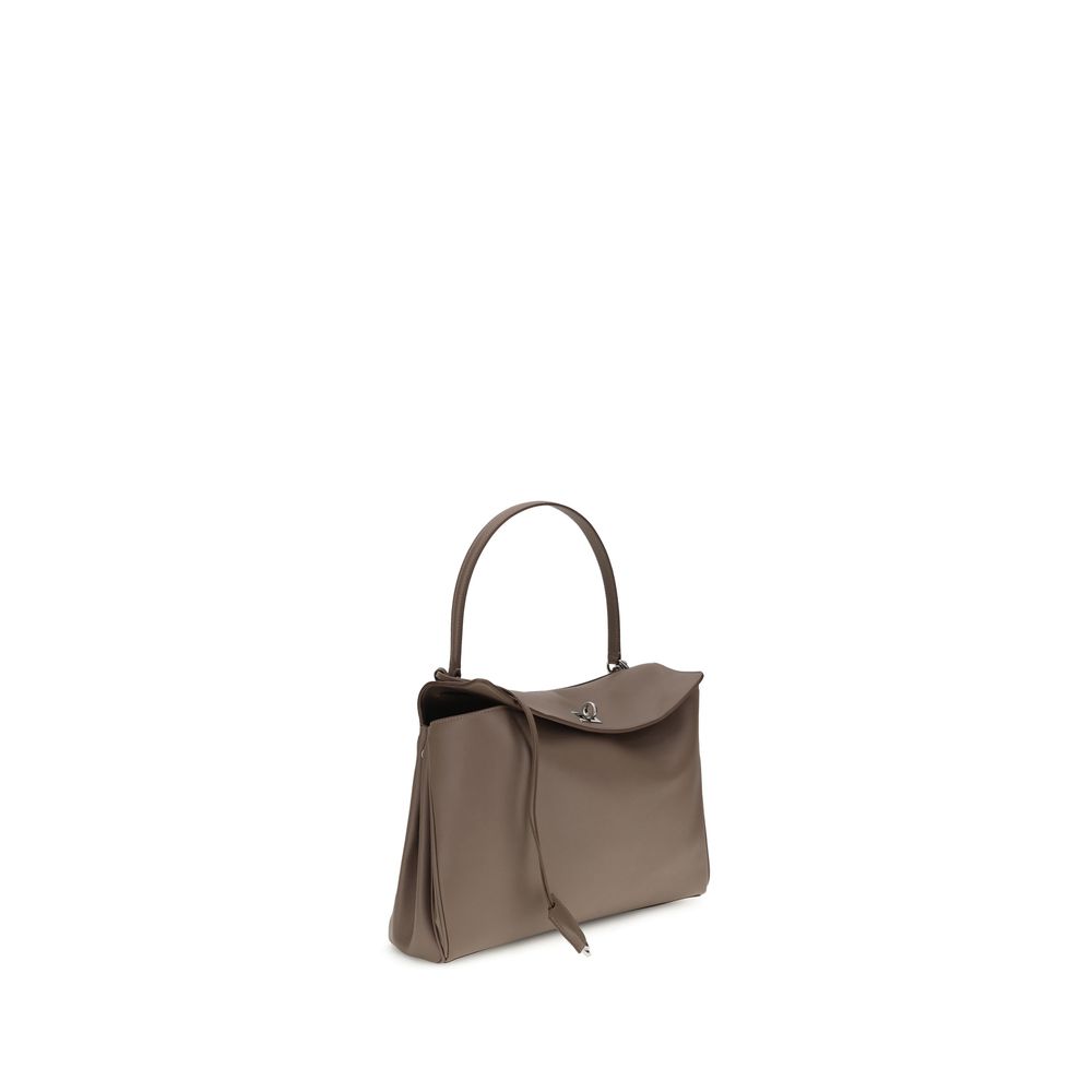 Balenciaga Graue Bos Taurus Kalbsleder Schultertasche