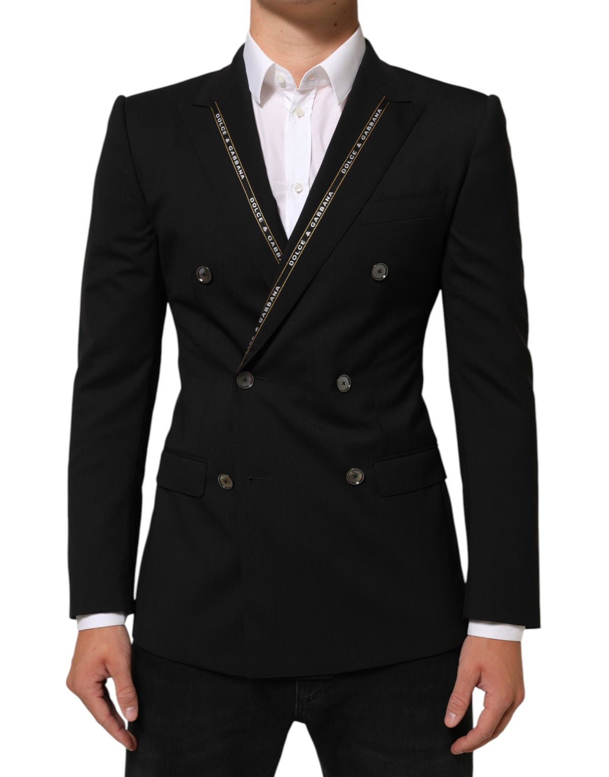 Dolce & Gabbana Schwarzer SICILIA Zweireiher Blazer