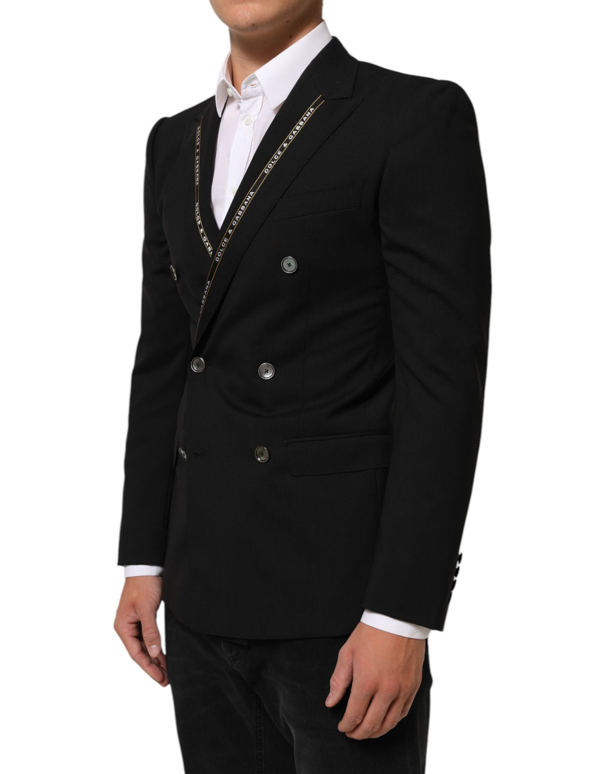 Dolce & Gabbana Schwarzer SICILIA Zweireiher Blazer